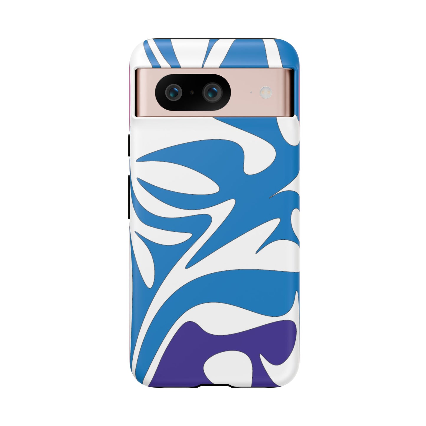 Stylish Tough Phone Case - Blue Abstract Design