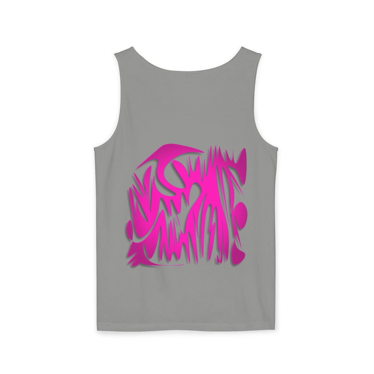 Vibrant Unisex Garment-Dyed Tank Top with Abstract Design