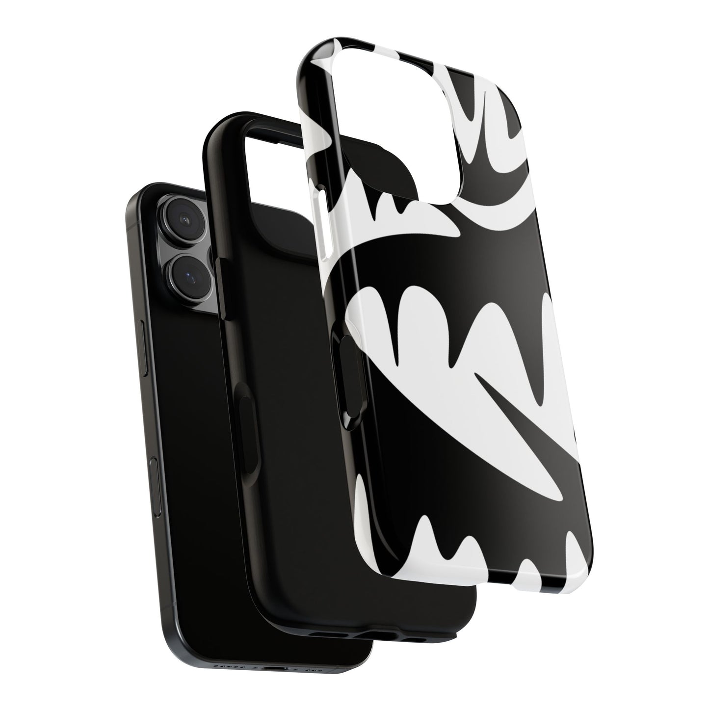 Tough Cases: Bold Black & White Monster Design Phone Case for Trendsetters