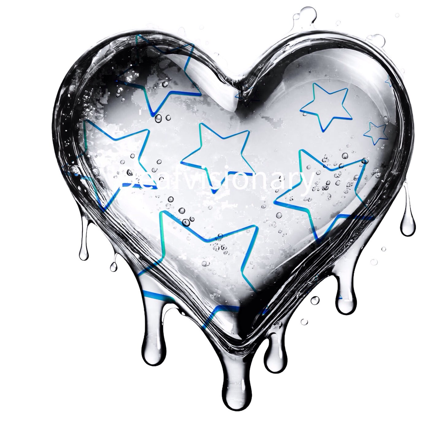 Melting Heart PNG Bundle – Dripping Neon, Chrome & Abstract Love Designs for T-Shirts, Stickers & POD”