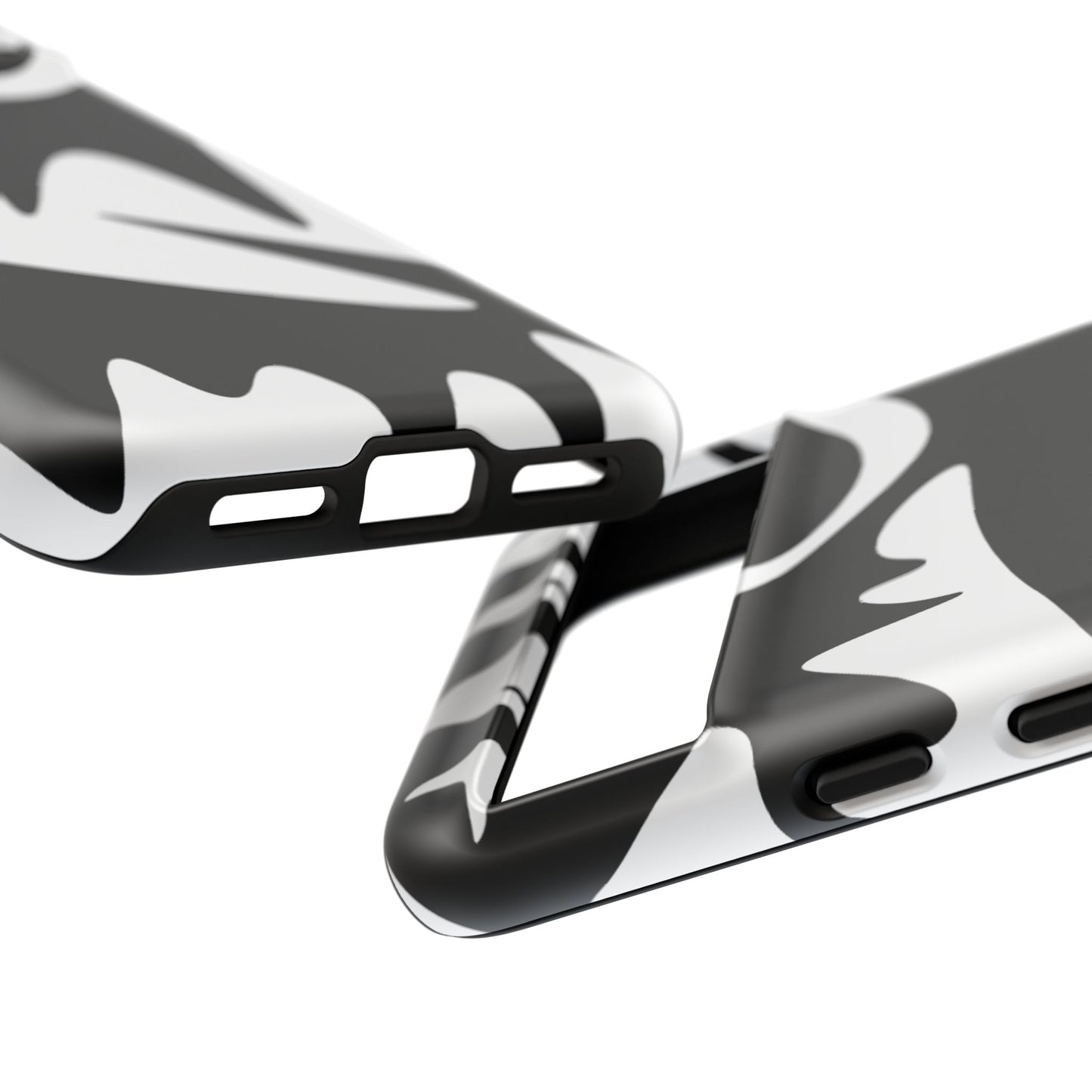 Tough Cases: Bold Black & White Monster Design Phone Case for Trendsetters