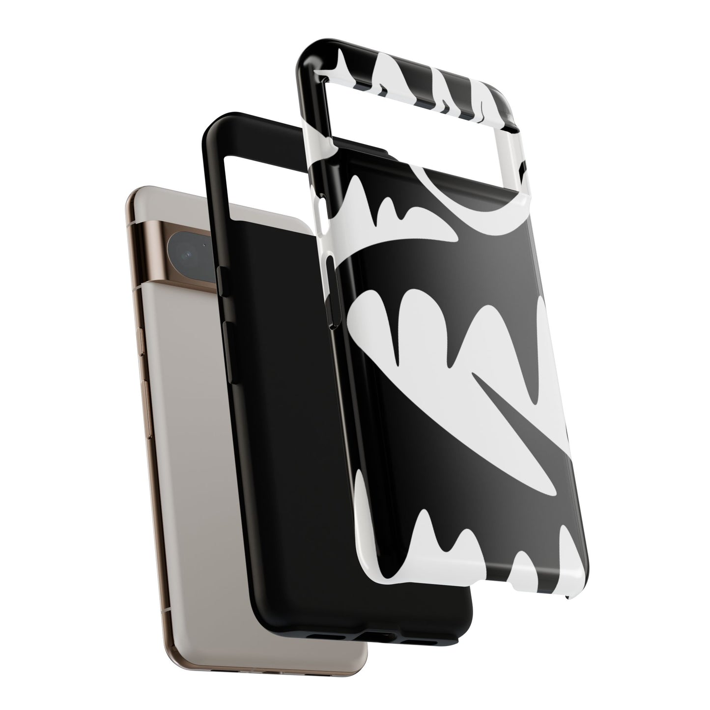 Tough Cases: Bold Black & White Monster Design Phone Case for Trendsetters