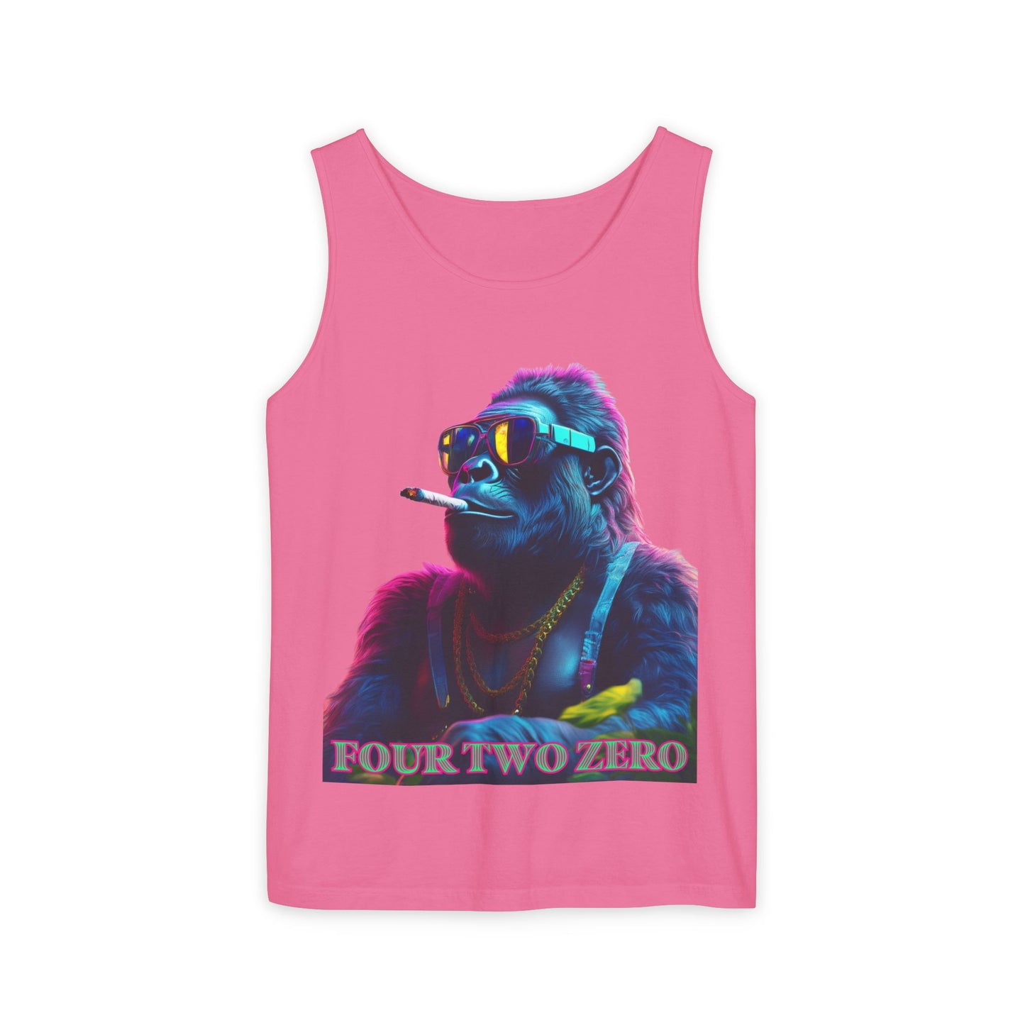 Four Two Zero Gorilla Tank Top - Unisex Garment-Dyed Summer Wear