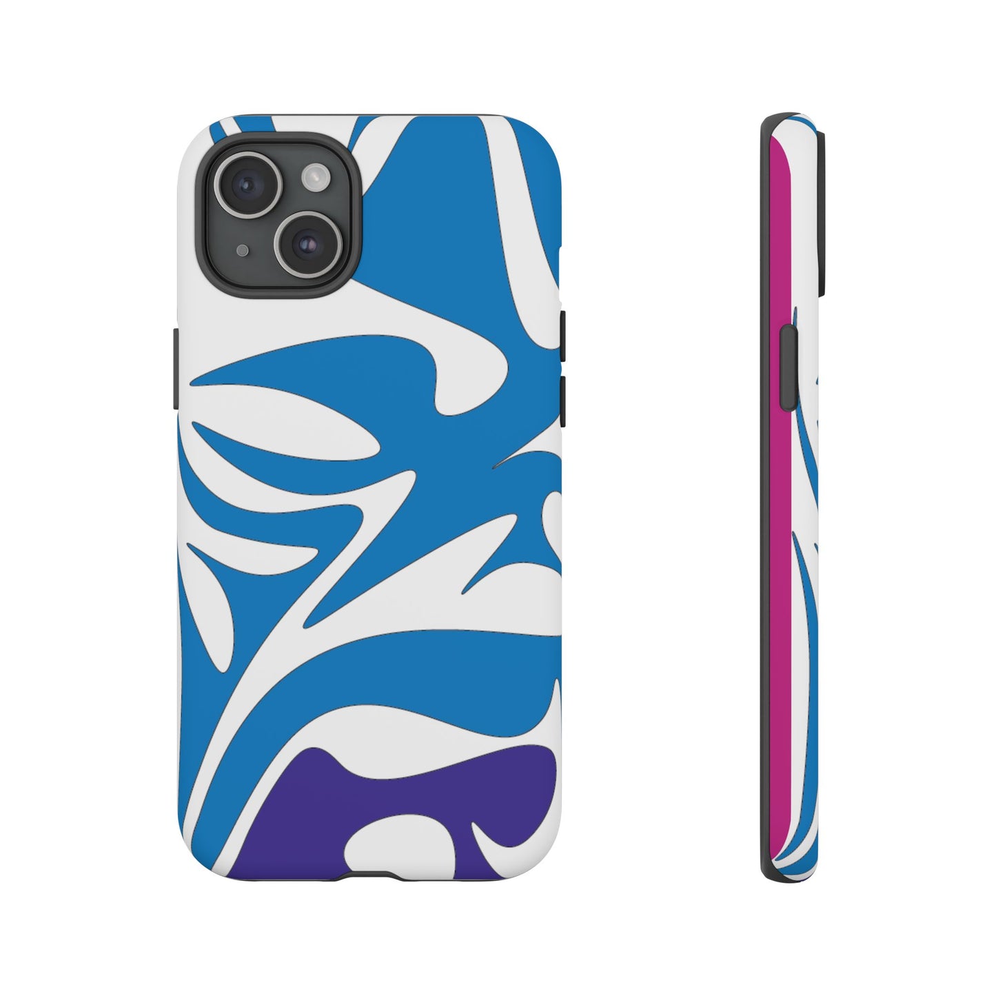 Stylish Tough Phone Case - Blue Abstract Design