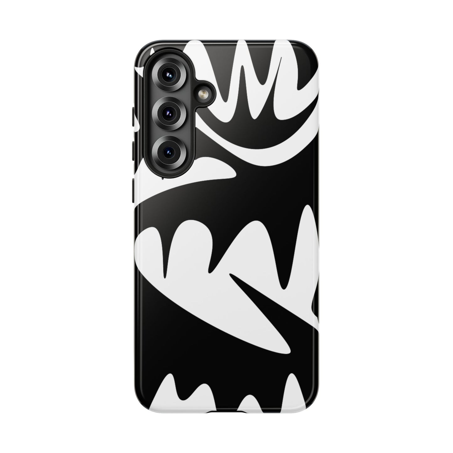 Tough Cases: Bold Black & White Monster Design Phone Case for Trendsetters