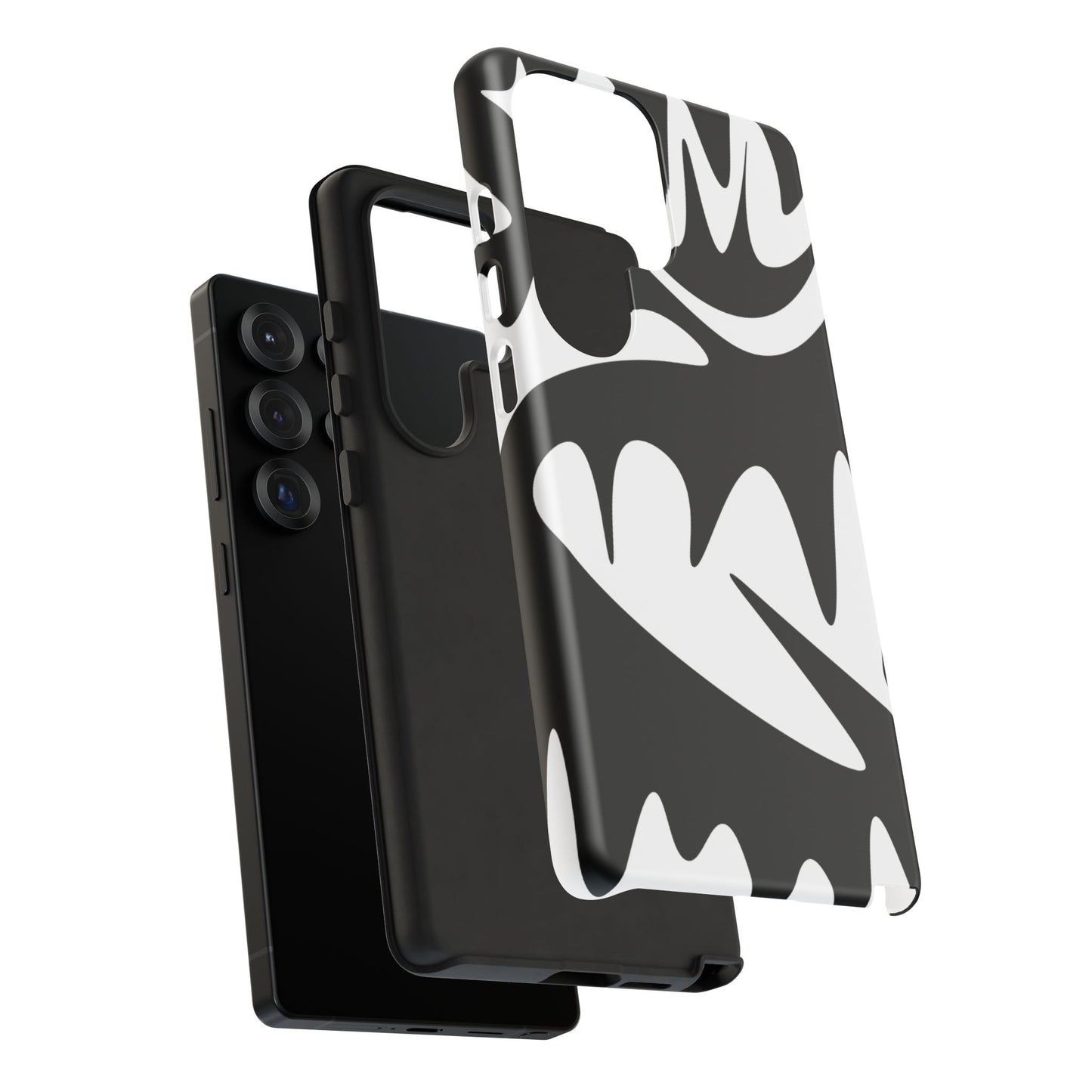 Tough Cases: Bold Black & White Monster Design Phone Case for Trendsetters