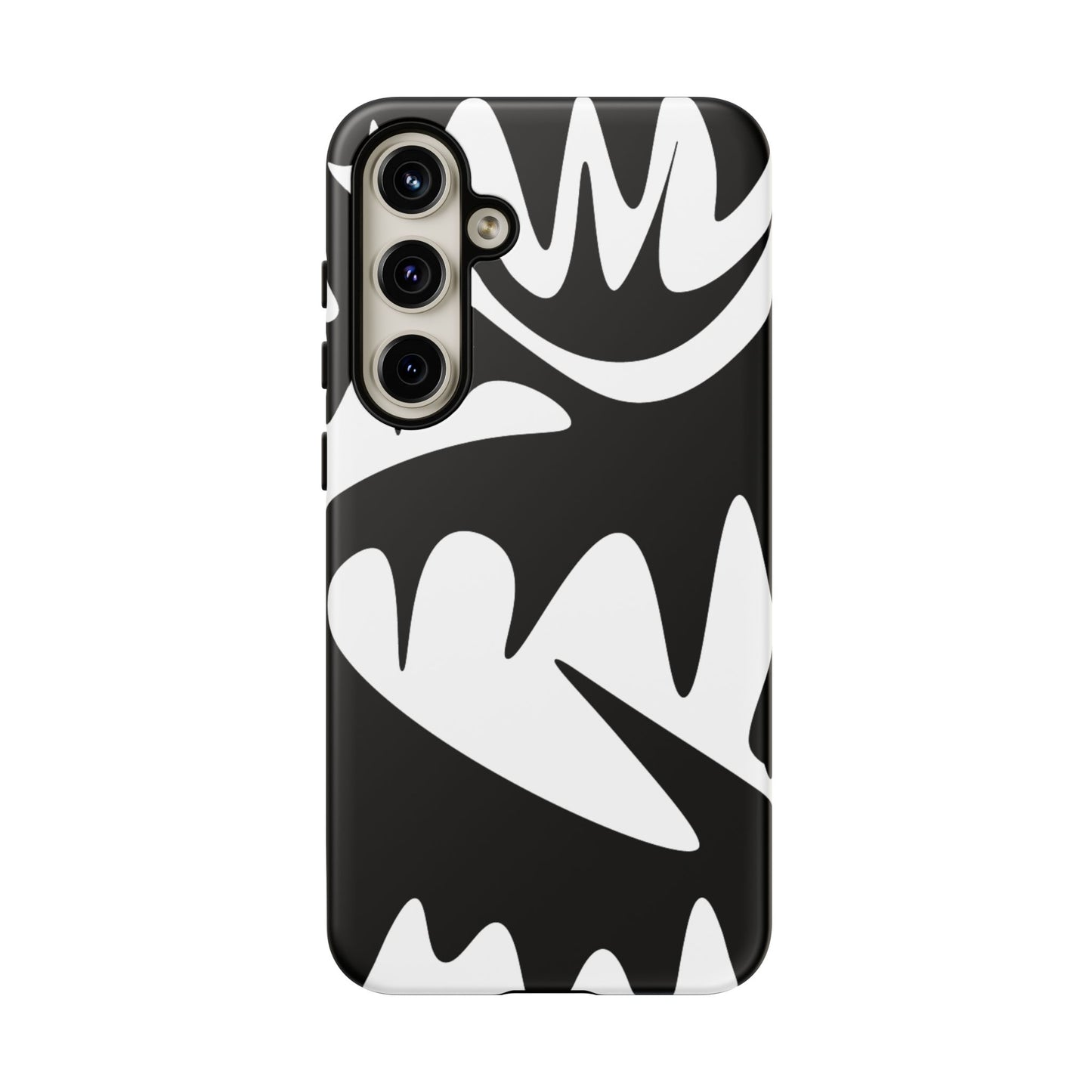 Tough Cases: Bold Black & White Monster Design Phone Case for Trendsetters