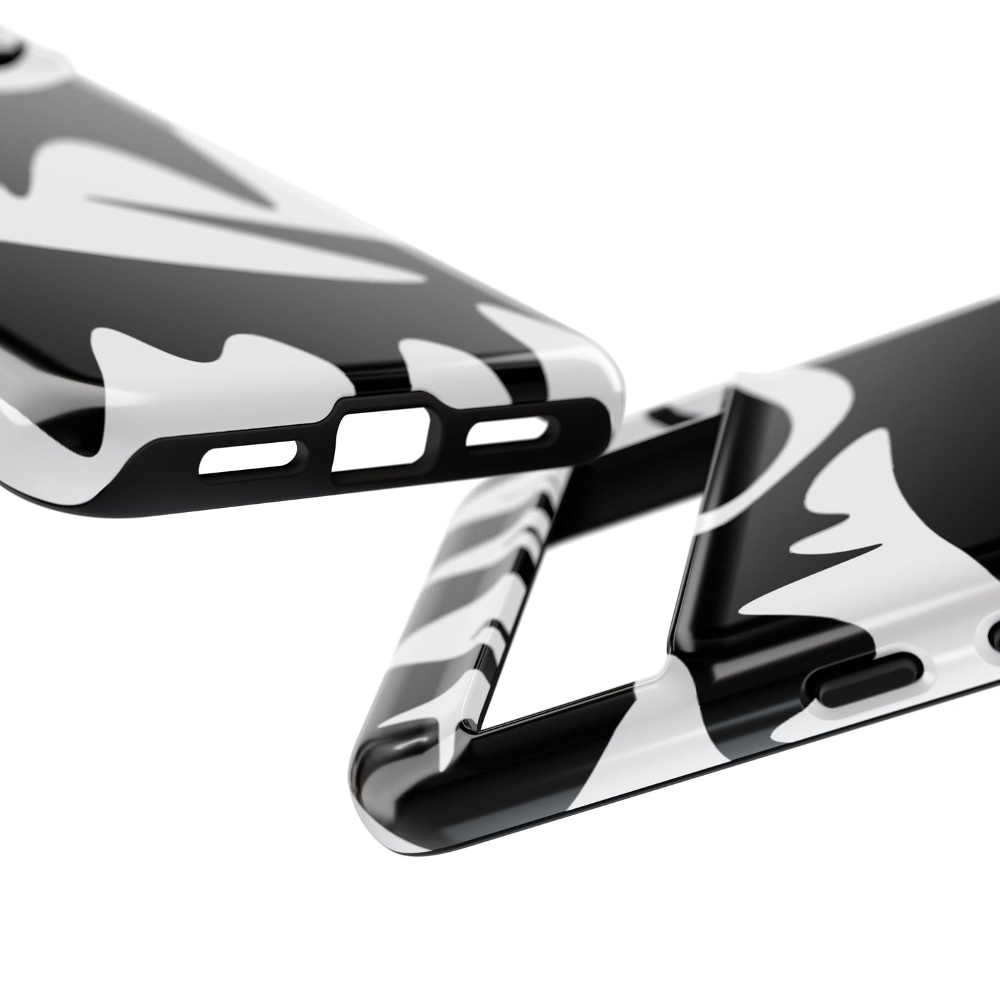 Tough Cases: Bold Black & White Monster Design Phone Case for Trendsetters