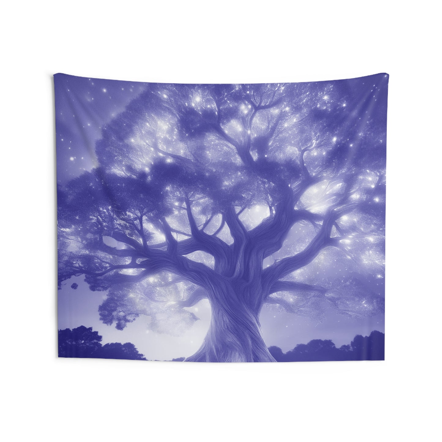 Majestic Tree Glow Indoor Wall Tapestry - Dreamy Home Décor for Nature Lovers