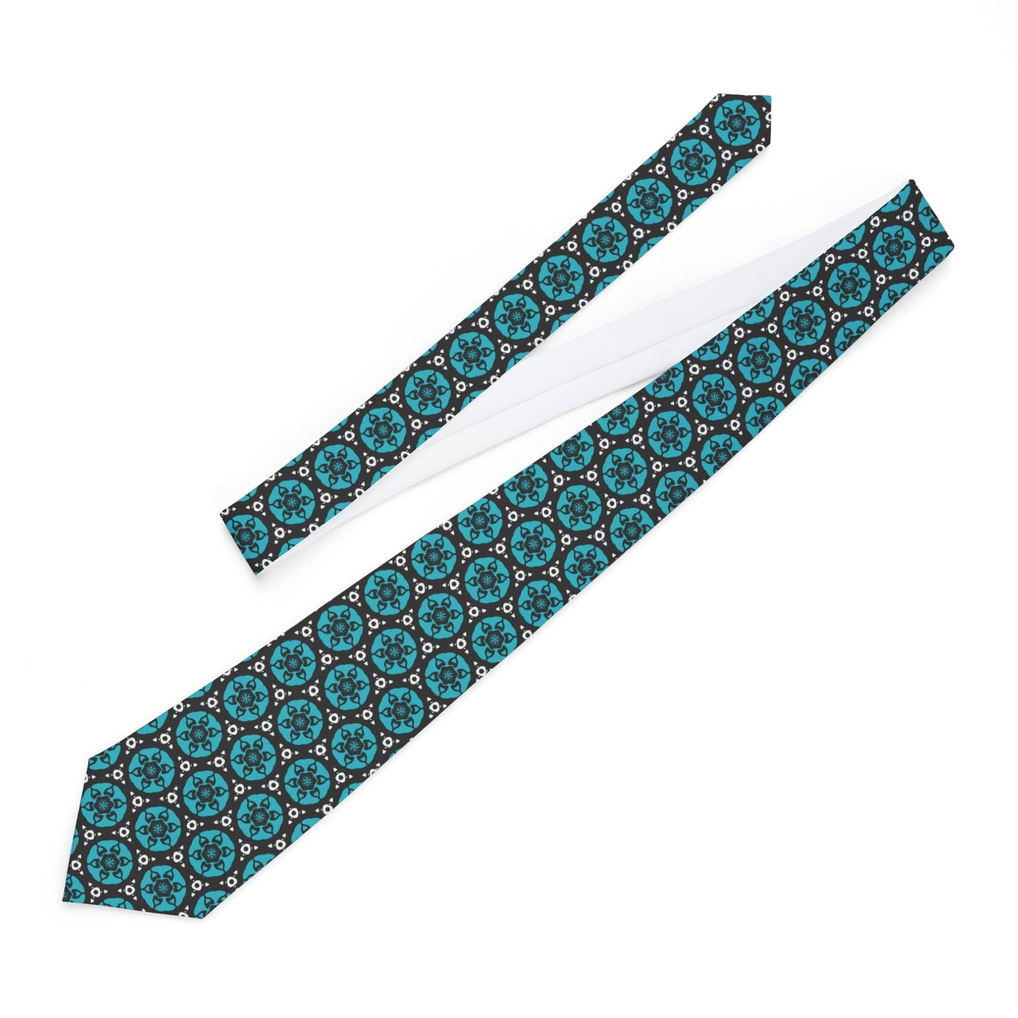 Turquoise Pattern Necktie - Stylish Accessory for Men