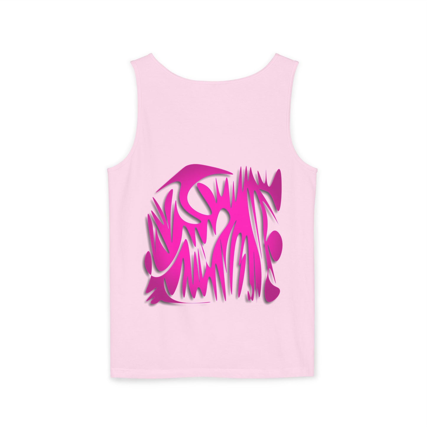 Vibrant Unisex Garment-Dyed Tank Top with Abstract Design