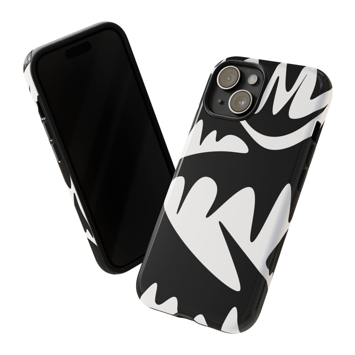 Tough Cases: Bold Black & White Monster Design Phone Case for Trendsetters