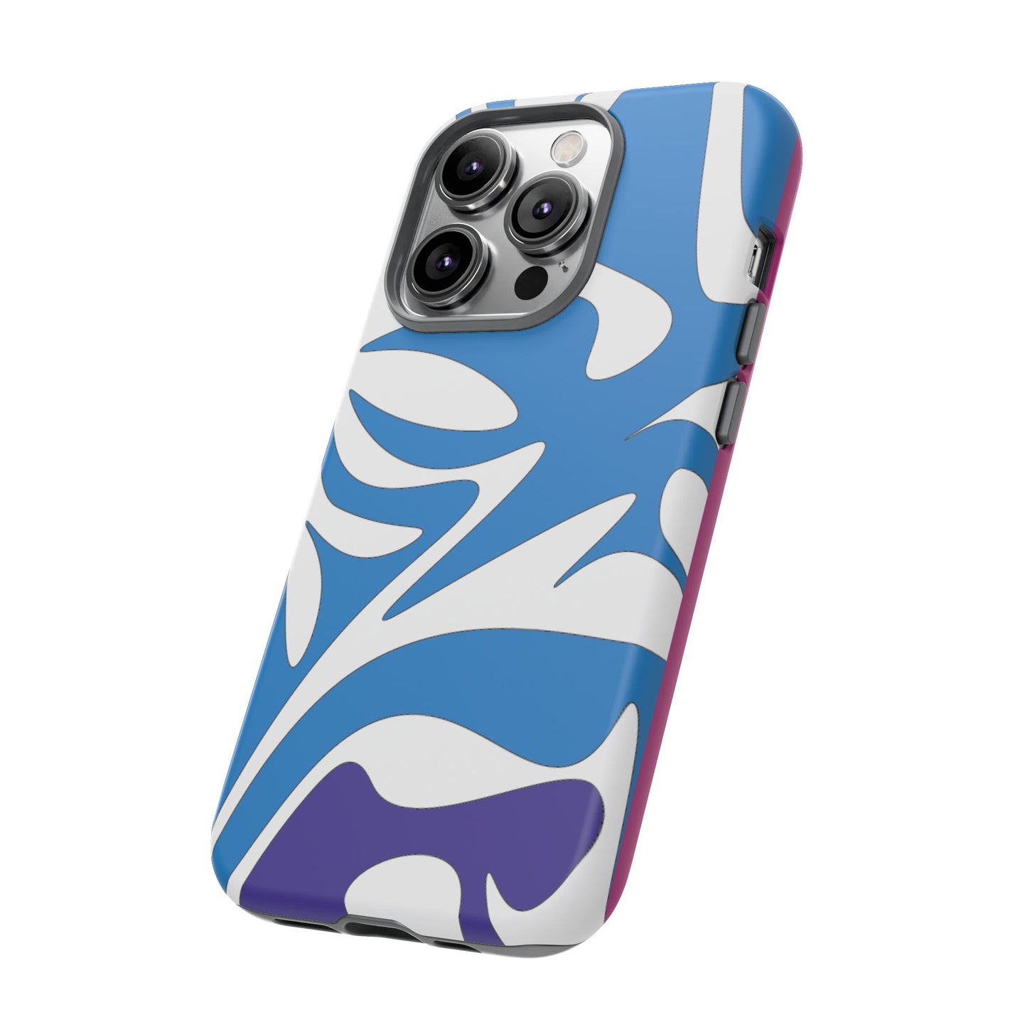 Stylish Tough Phone Case - Blue Abstract Design