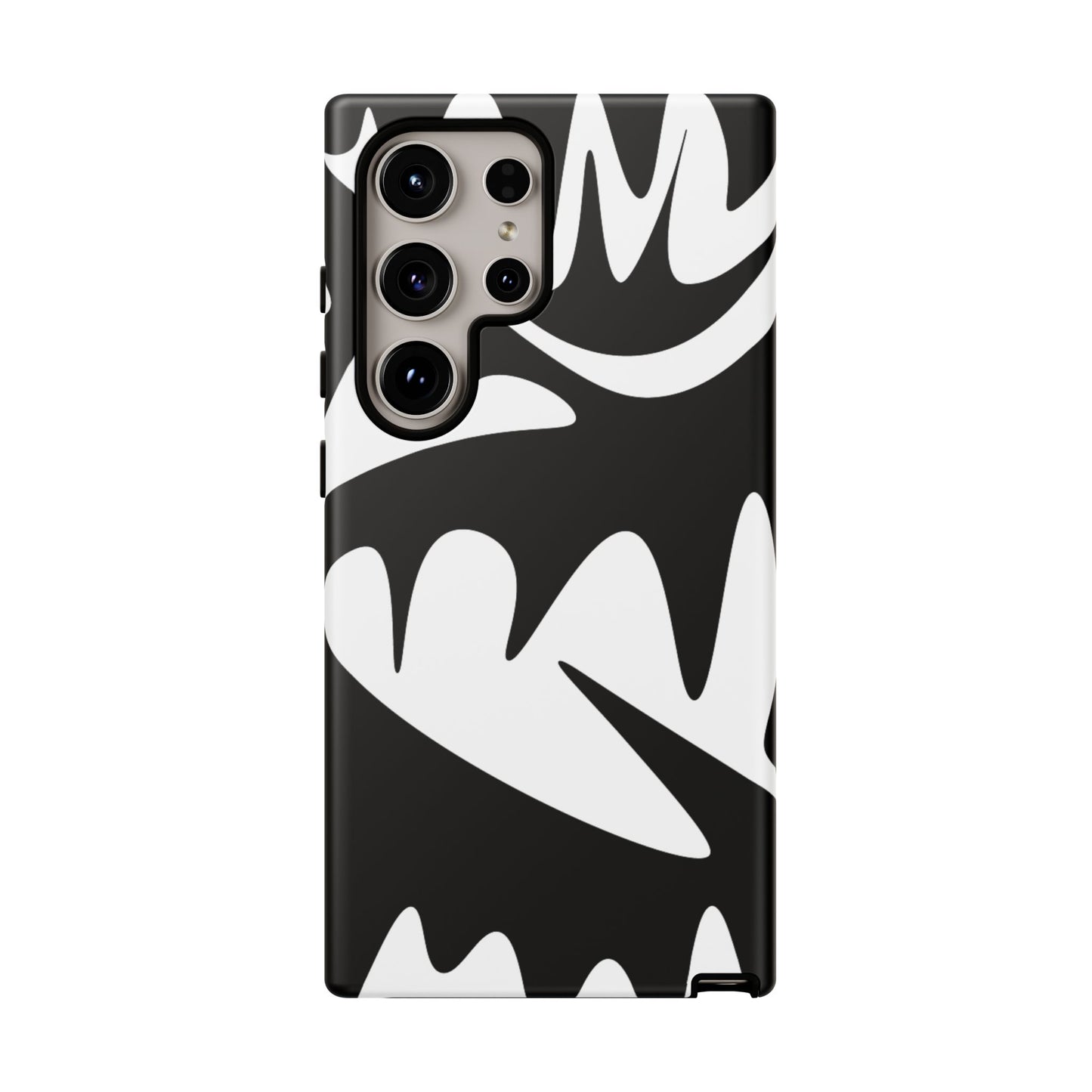Tough Cases: Bold Black & White Monster Design Phone Case for Trendsetters