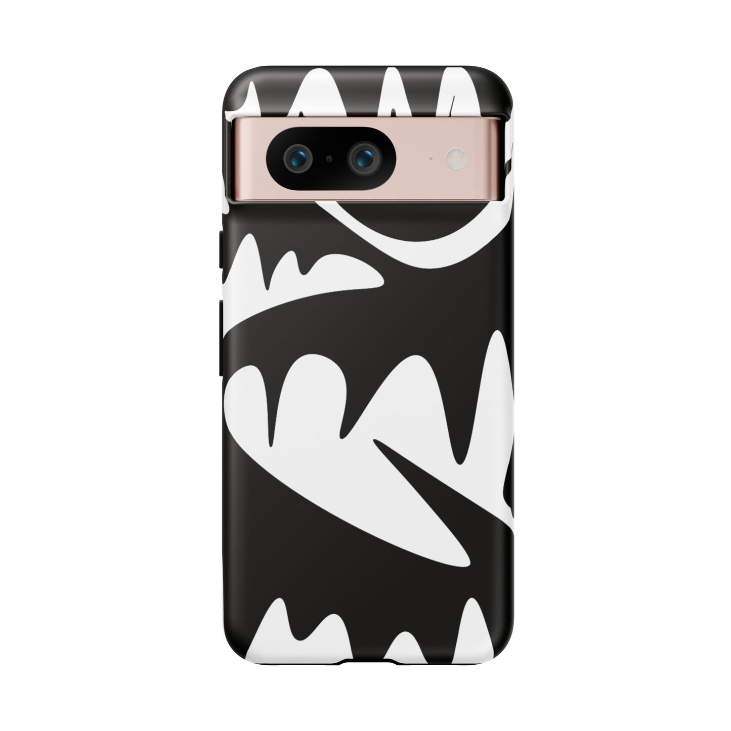 Tough Cases: Bold Black & White Monster Design Phone Case for Trendsetters