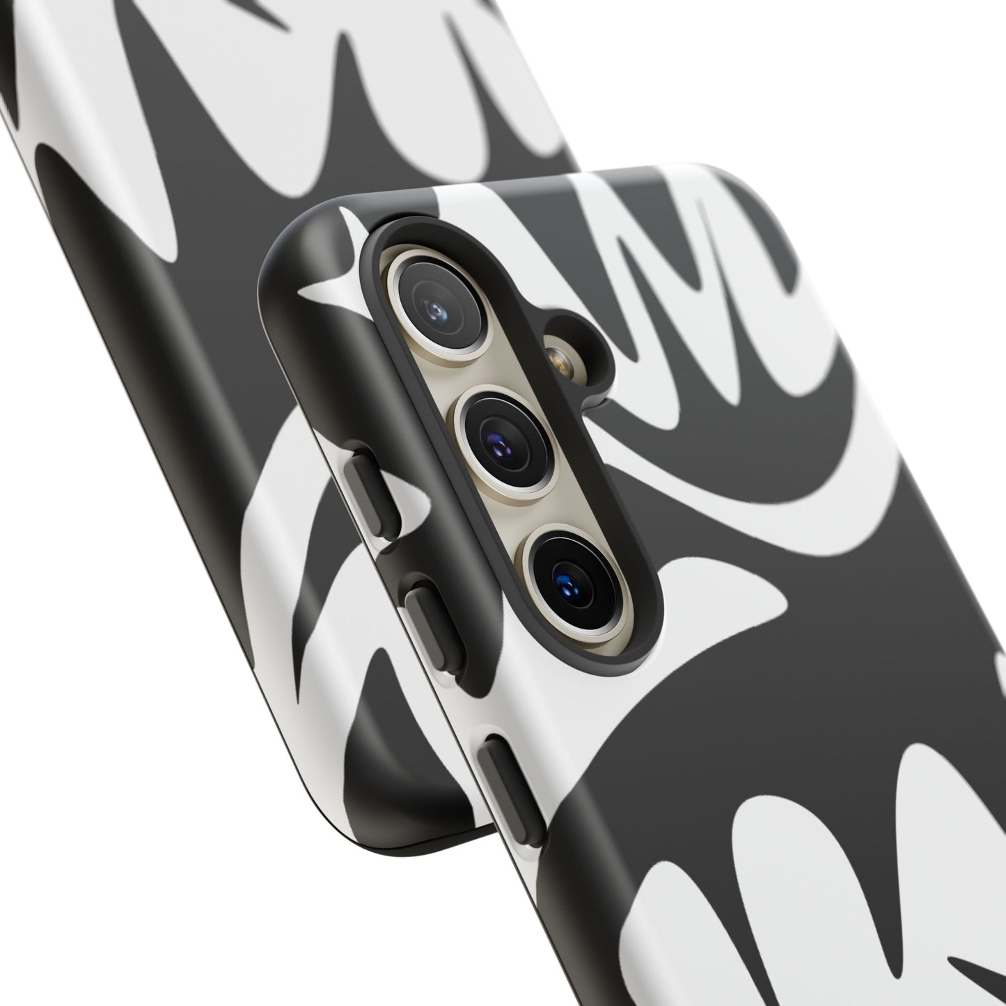 Tough Cases: Bold Black & White Monster Design Phone Case for Trendsetters