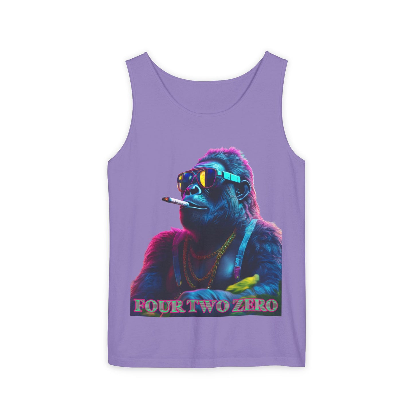 Four Two Zero Gorilla Tank Top - Unisex Garment-Dyed Summer Wear