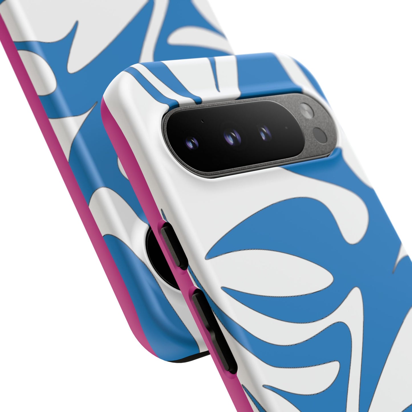 Stylish Tough Phone Case - Blue Abstract Design