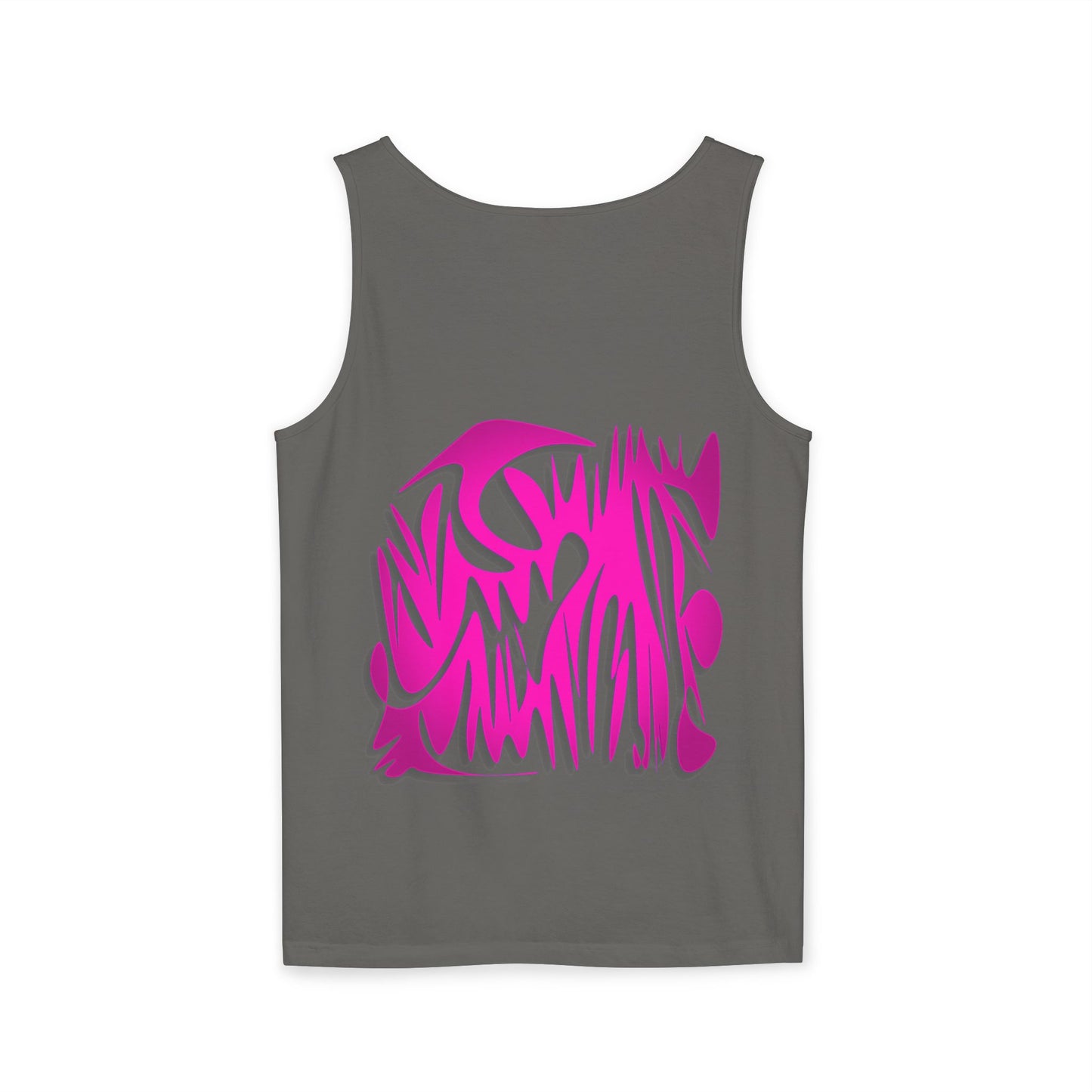 Vibrant Unisex Garment-Dyed Tank Top with Abstract Design