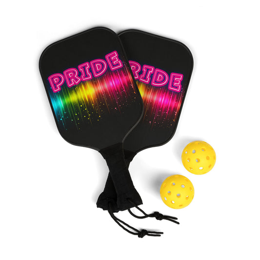 Pride Pickleball Kit | Vibrant Paddle Set, LGBTQ+ Sports Gear, Colorful Gift for Pickleball Lovers, Birthday, Pride Celebration