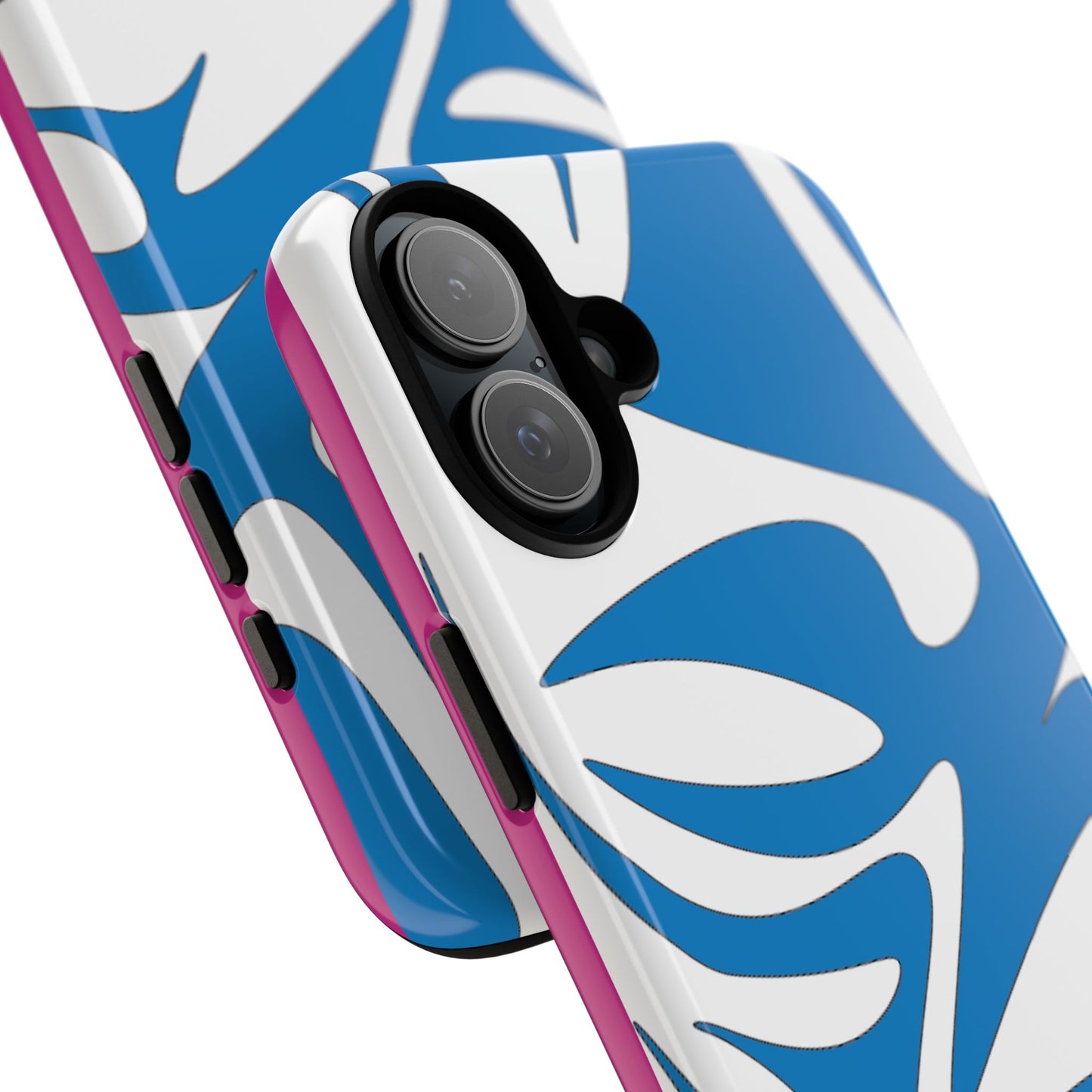 Stylish Tough Phone Case - Blue Abstract Design