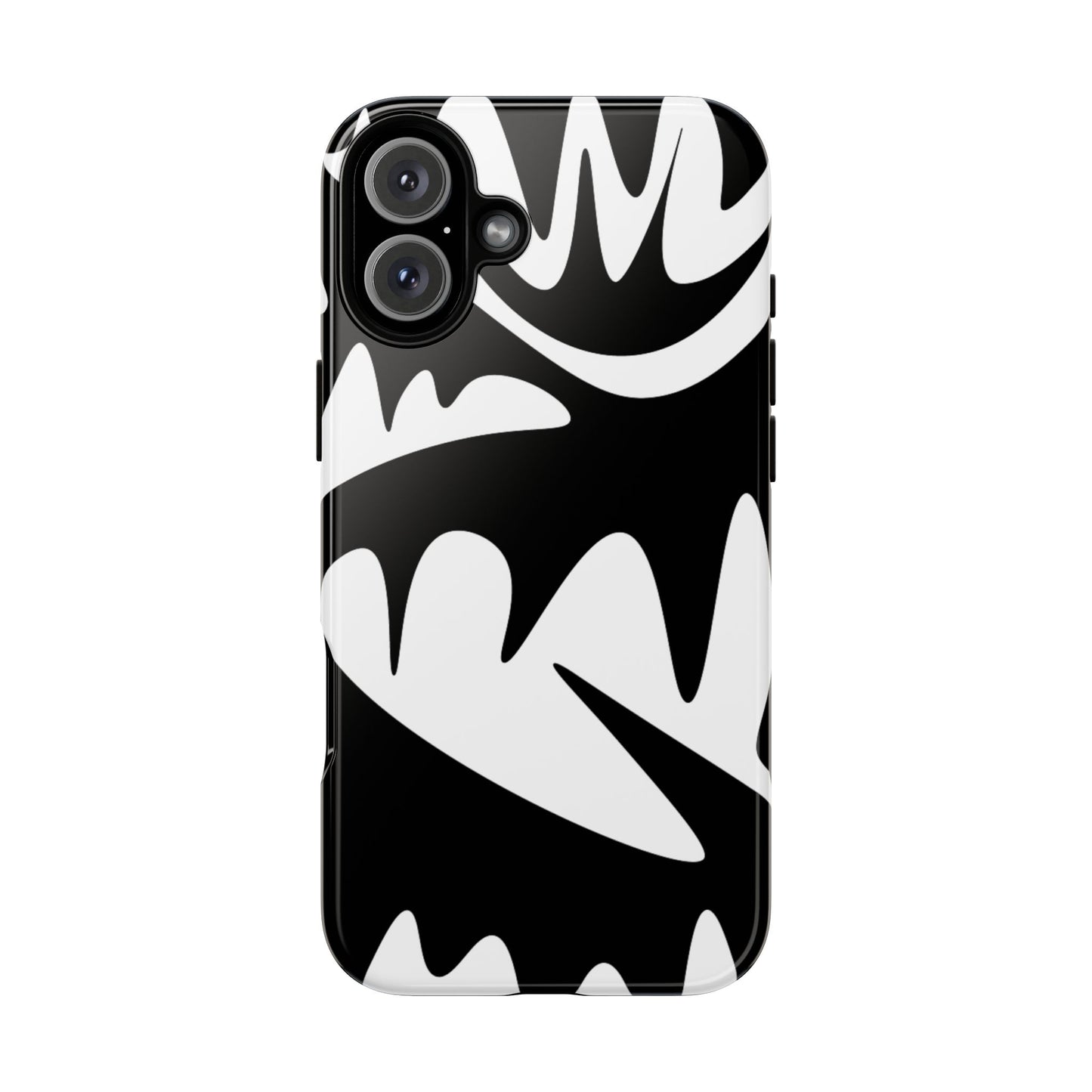 Tough Cases: Bold Black & White Monster Design Phone Case for Trendsetters