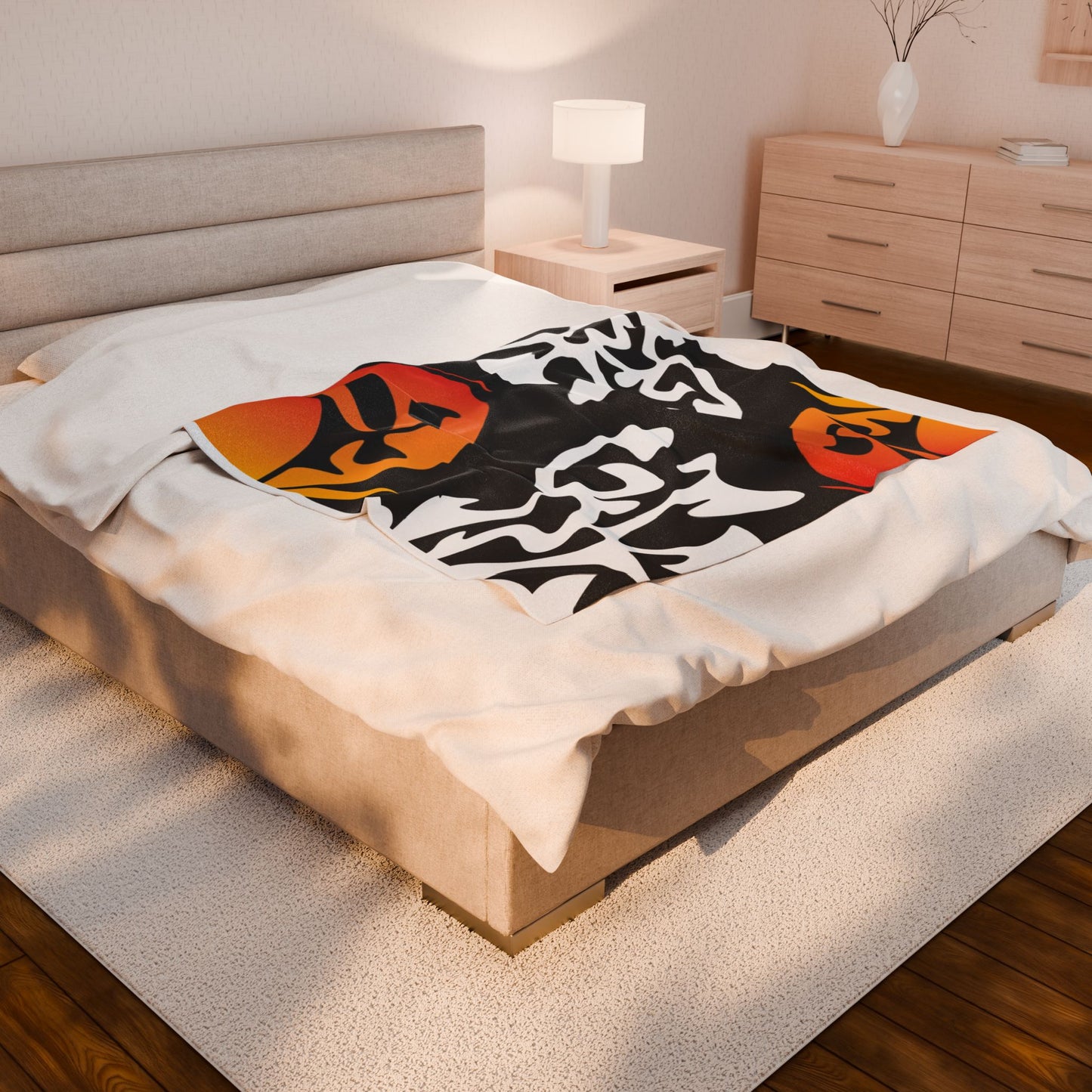 Vibrant Floral Velveteen Plush Blanket - Cozy Decorative Throw for Home & Gifting