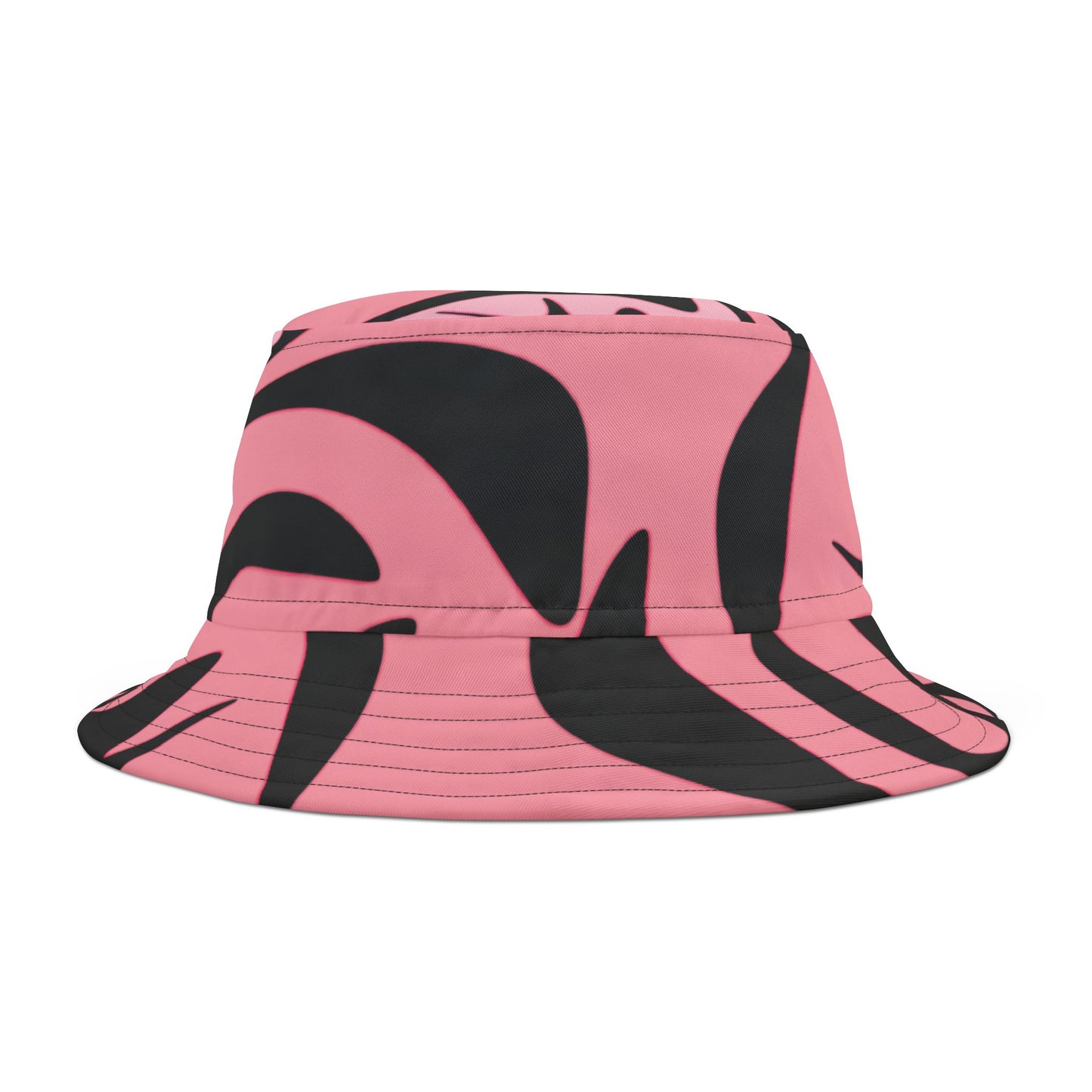 Trendy Pink Abstract Bucket Hat for Fashion Lovers