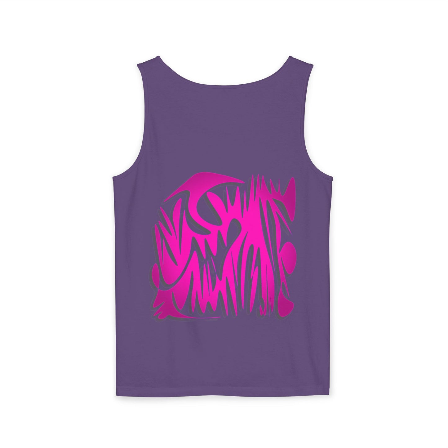 Vibrant Unisex Garment-Dyed Tank Top with Abstract Design