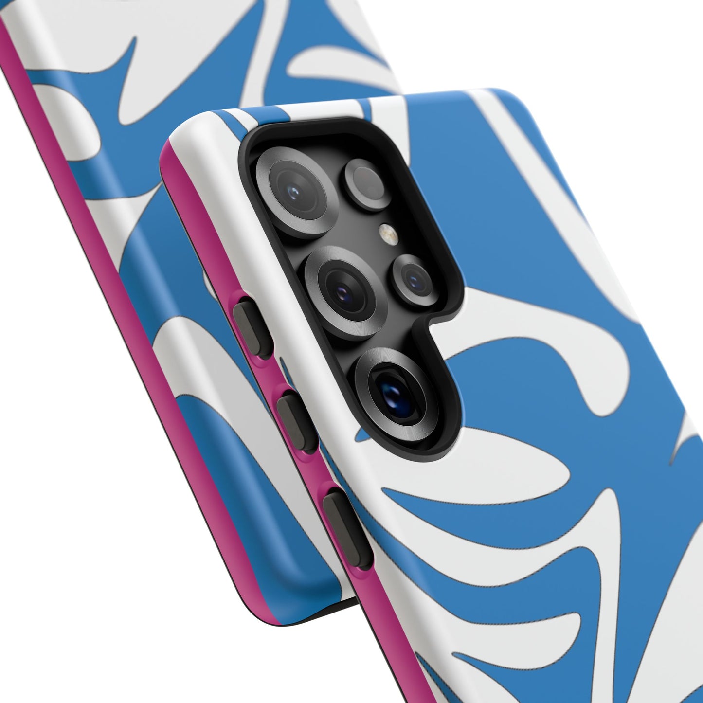 Stylish Tough Phone Case - Blue Abstract Design