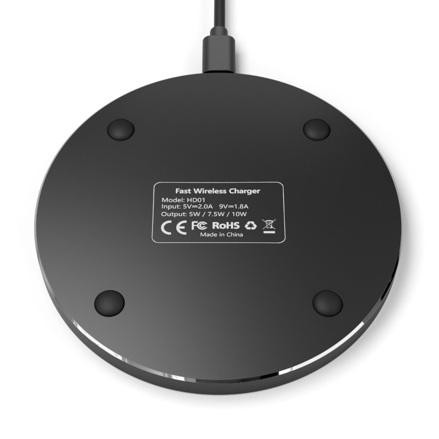 Fast Wireless Charger with Vibrant Pink Design