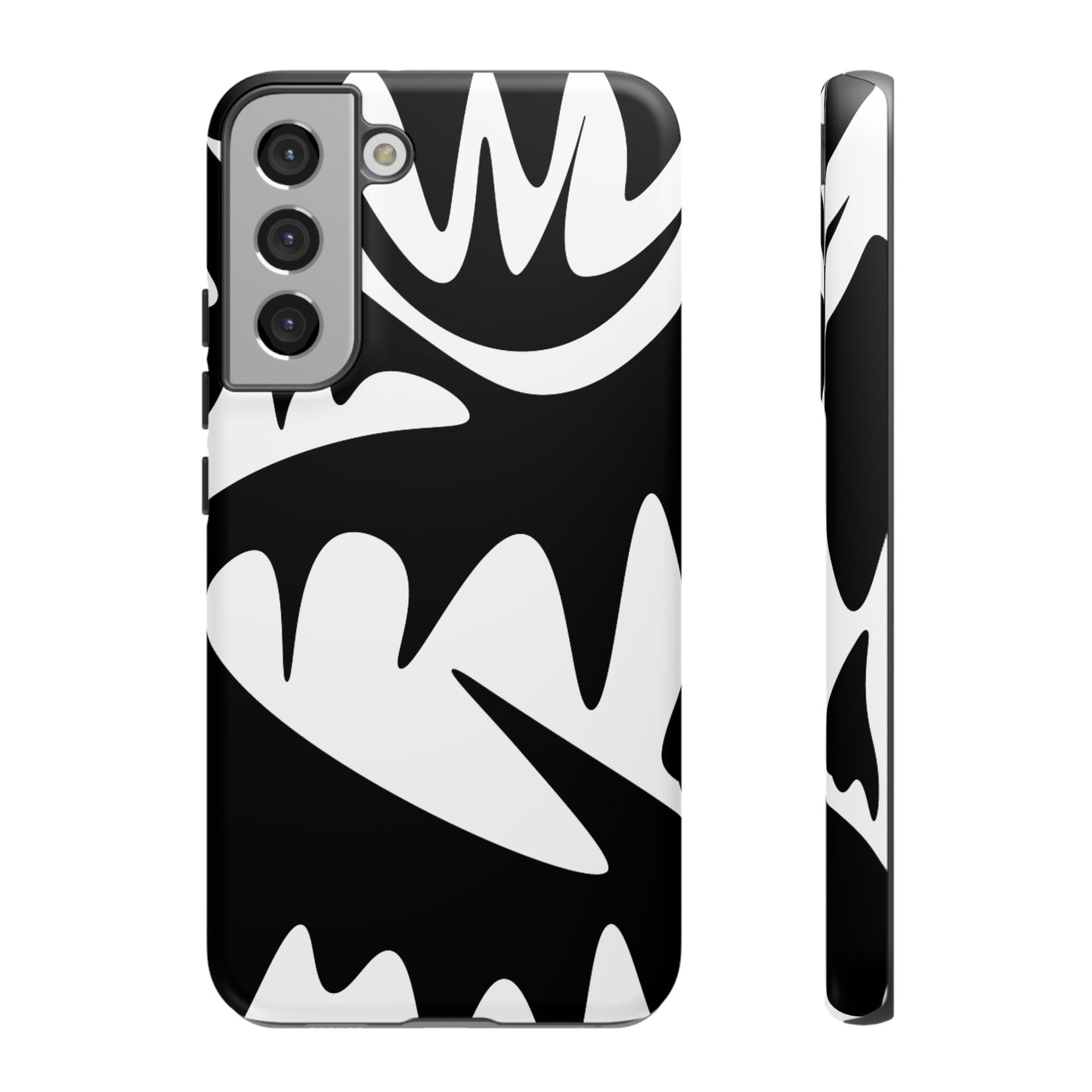 Tough Cases: Bold Black & White Monster Design Phone Case for Trendsetters