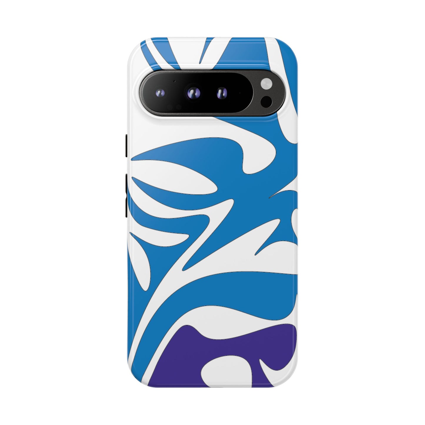 Stylish Tough Phone Case - Blue Abstract Design