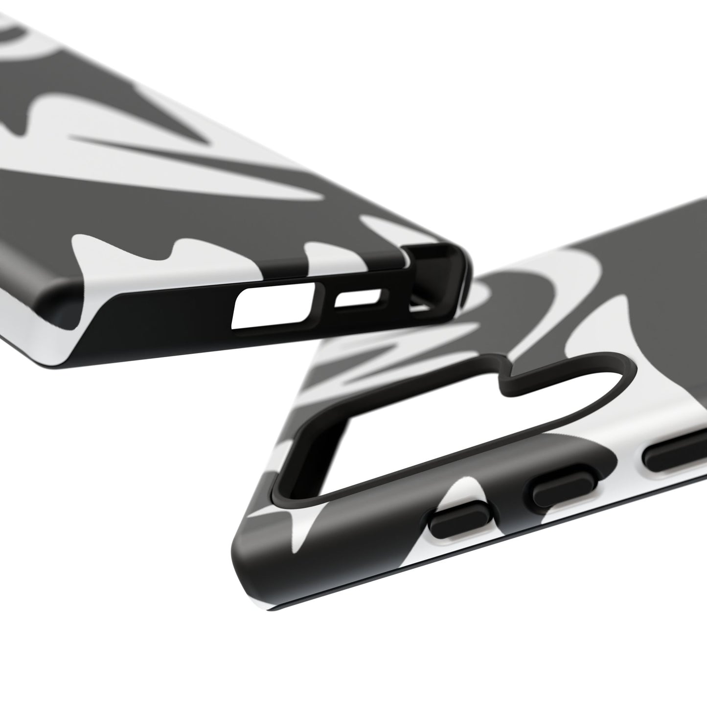 Tough Cases: Bold Black & White Monster Design Phone Case for Trendsetters