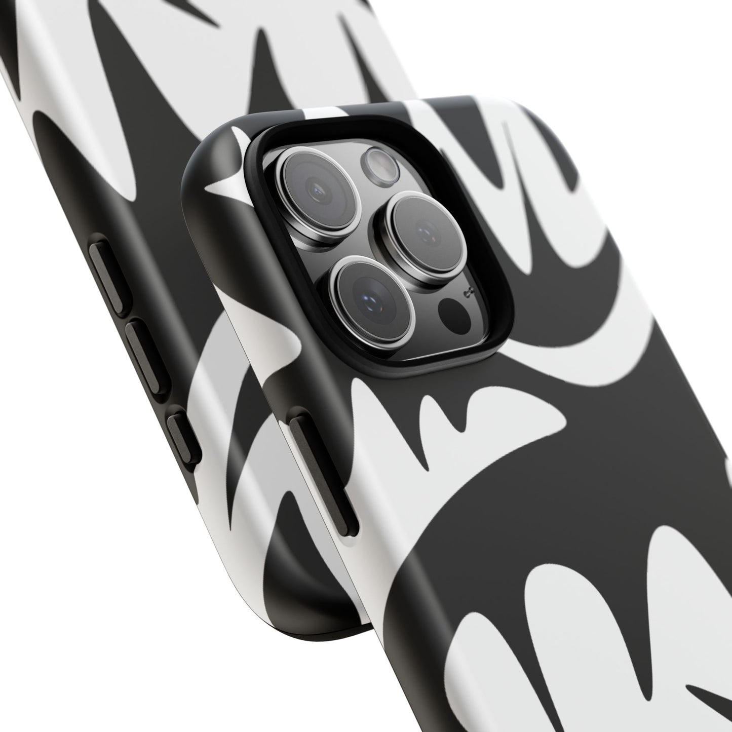 Tough Cases: Bold Black & White Monster Design Phone Case for Trendsetters