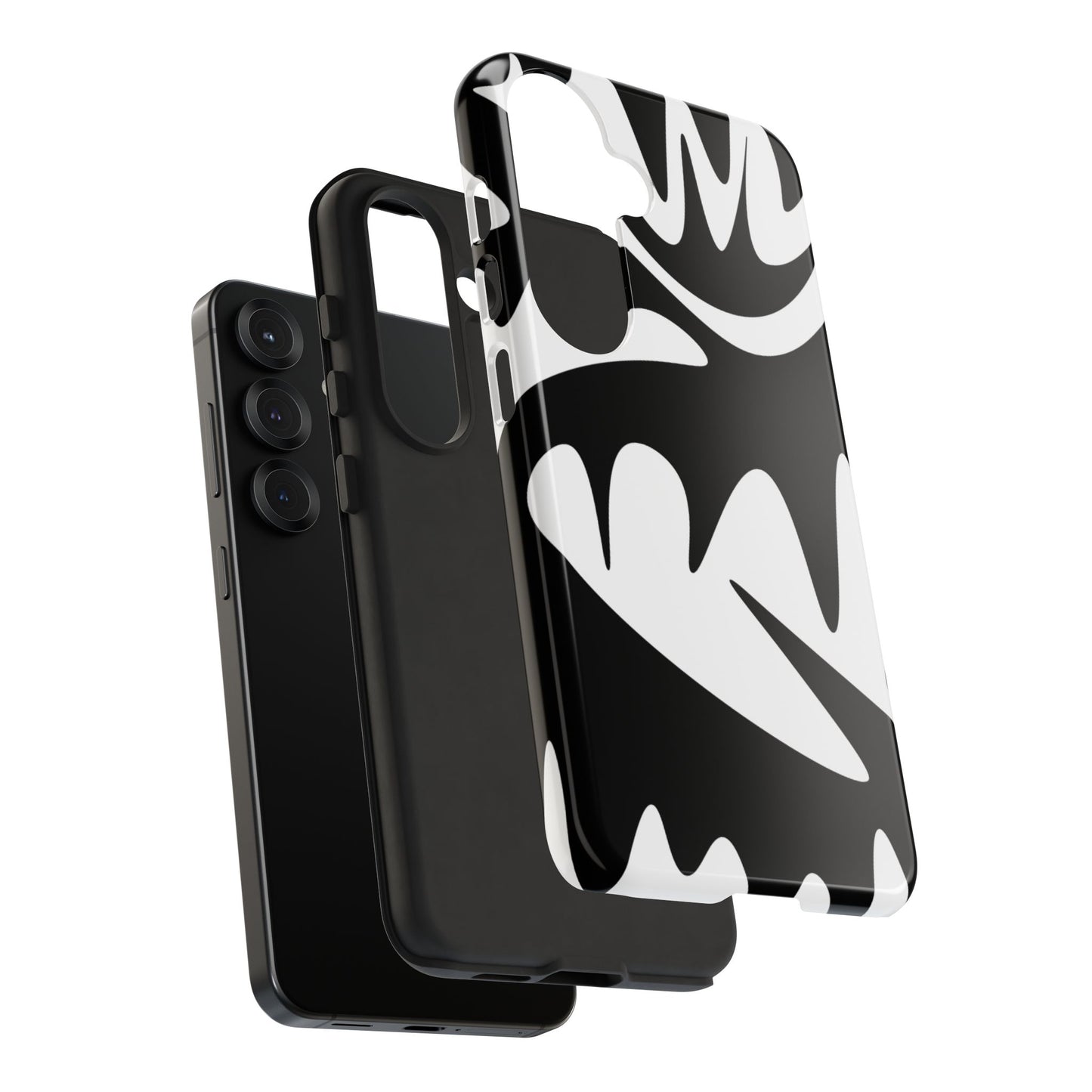 Tough Cases: Bold Black & White Monster Design Phone Case for Trendsetters