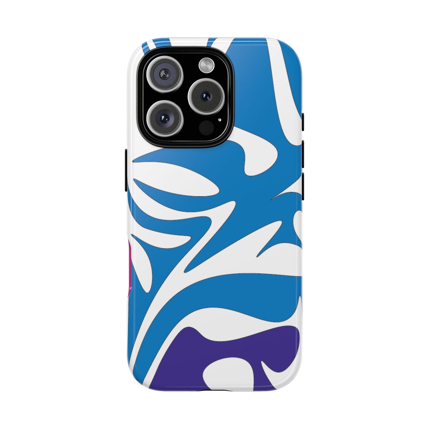 Stylish Tough Phone Case - Blue Abstract Design