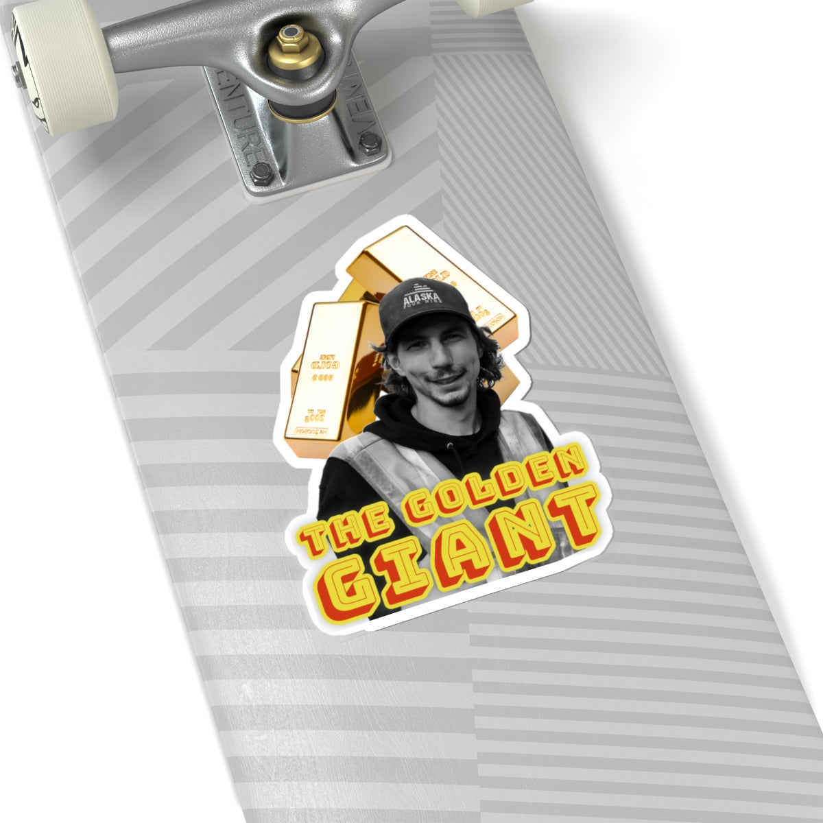 The Golden Giant Kiss-Cut Stickers - Fun Vinyl Decals for Gold Mining Enthusiasts