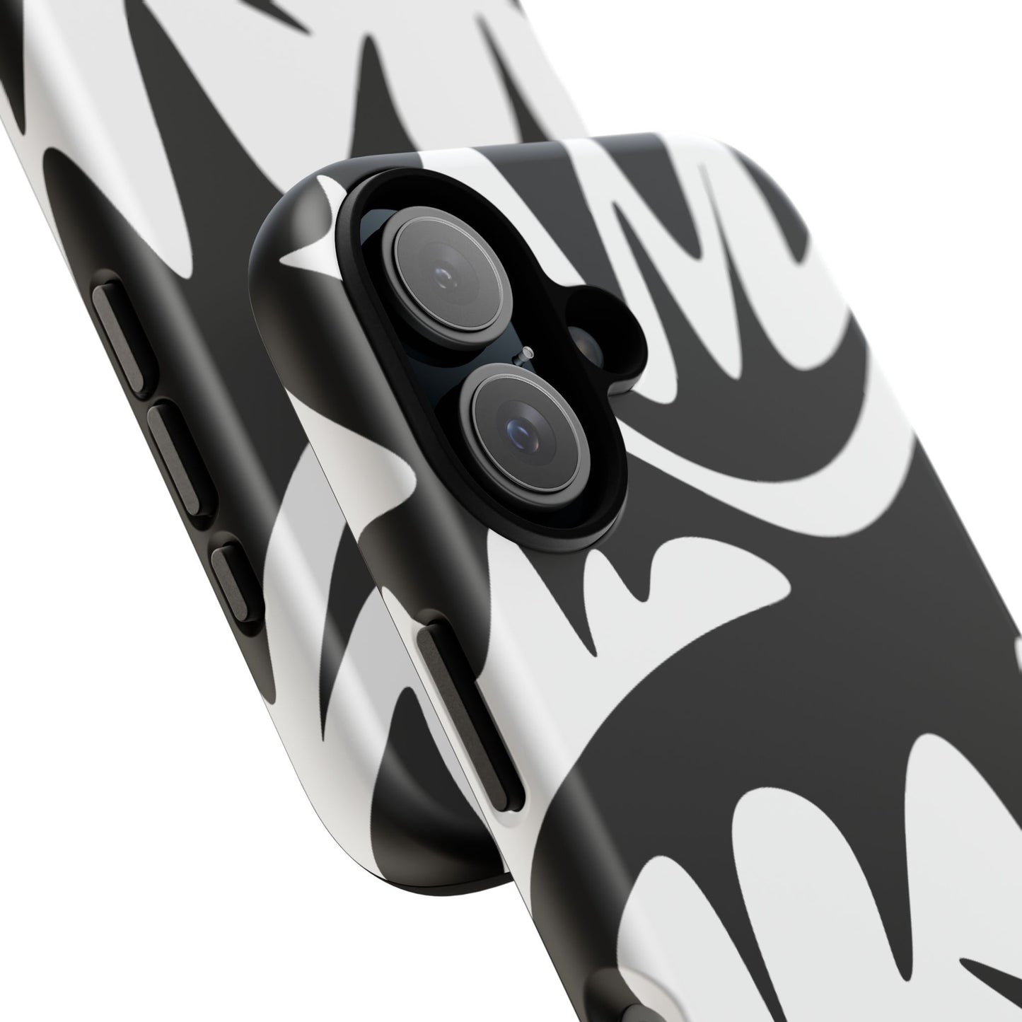 Tough Cases: Bold Black & White Monster Design Phone Case for Trendsetters