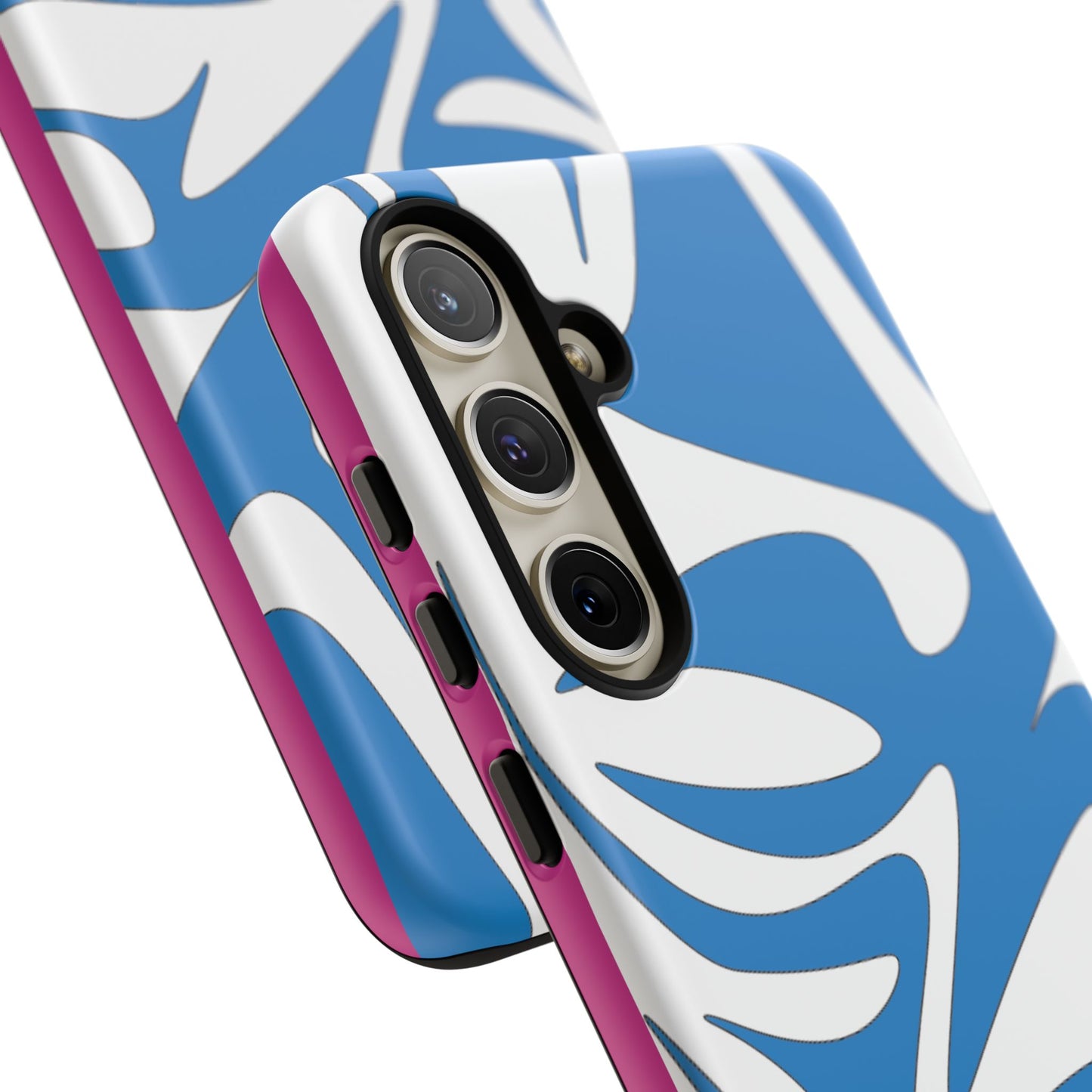 Stylish Tough Phone Case - Blue Abstract Design