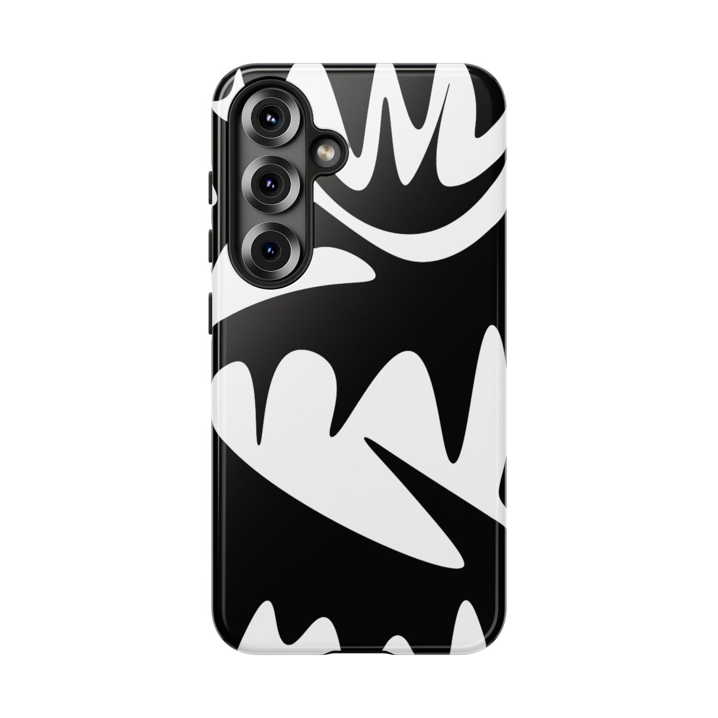 Tough Cases: Bold Black & White Monster Design Phone Case for Trendsetters