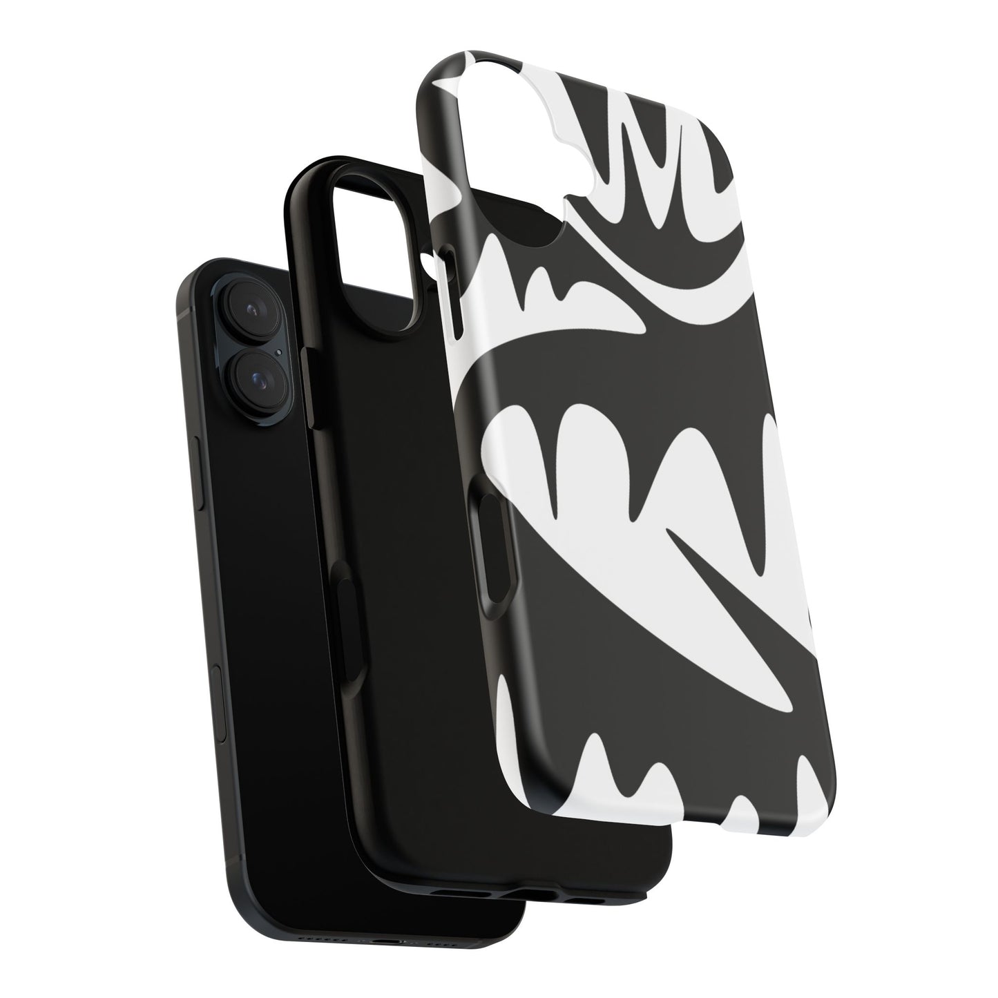 Tough Cases: Bold Black & White Monster Design Phone Case for Trendsetters