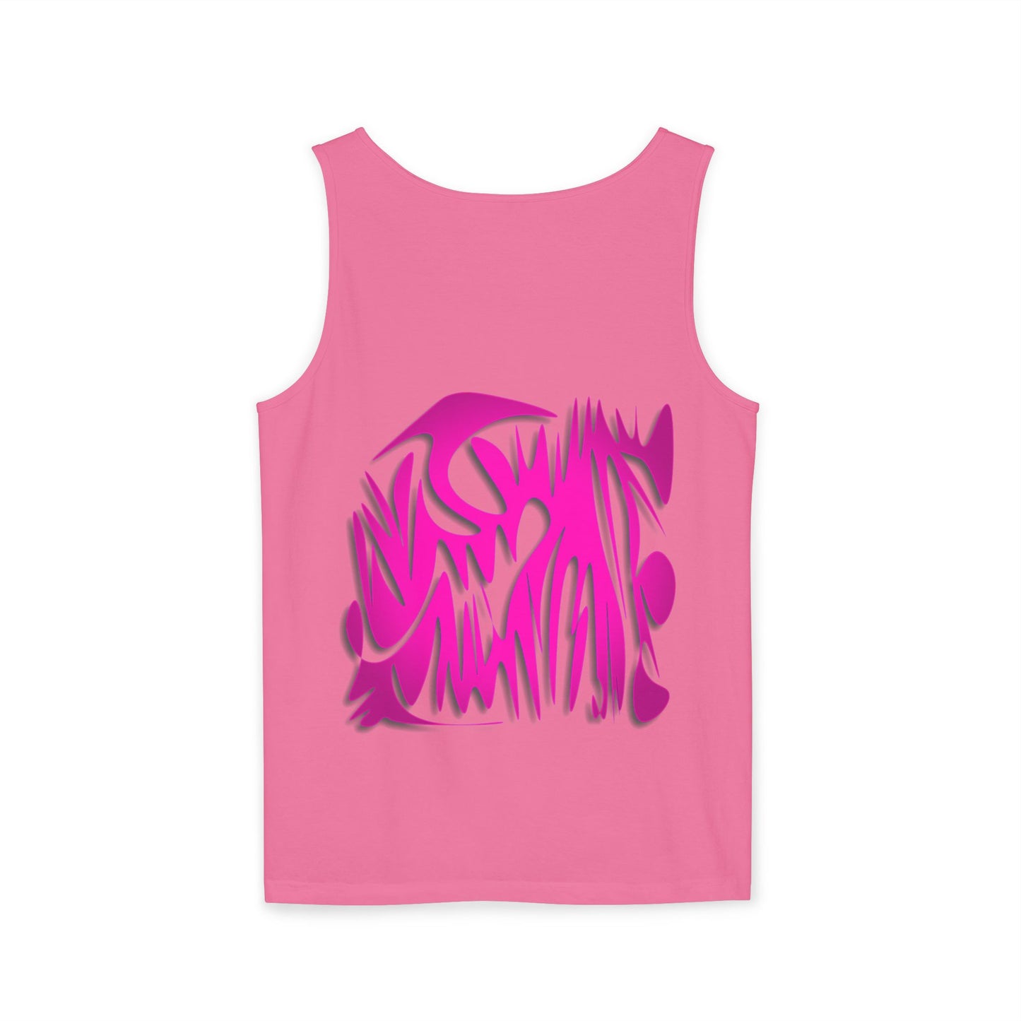 Vibrant Unisex Garment-Dyed Tank Top with Abstract Design