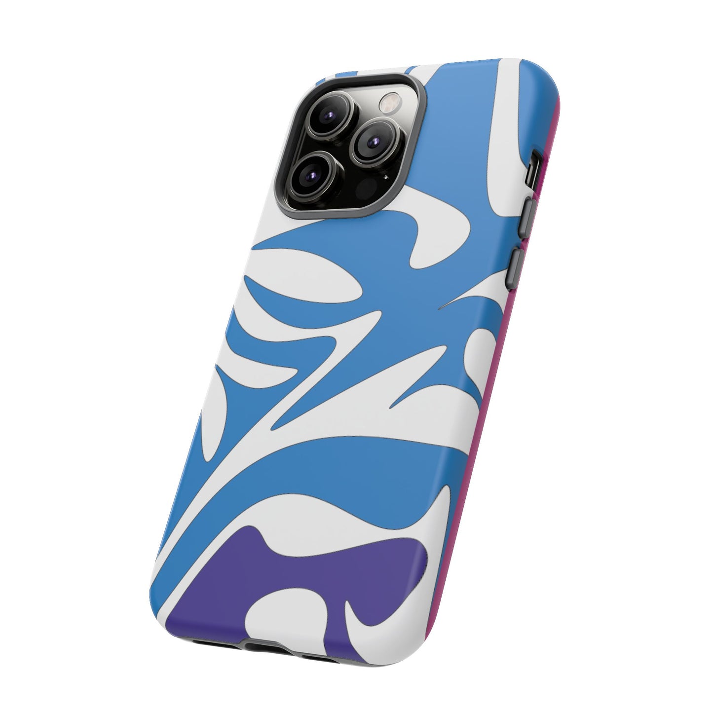 Stylish Tough Phone Case - Blue Abstract Design