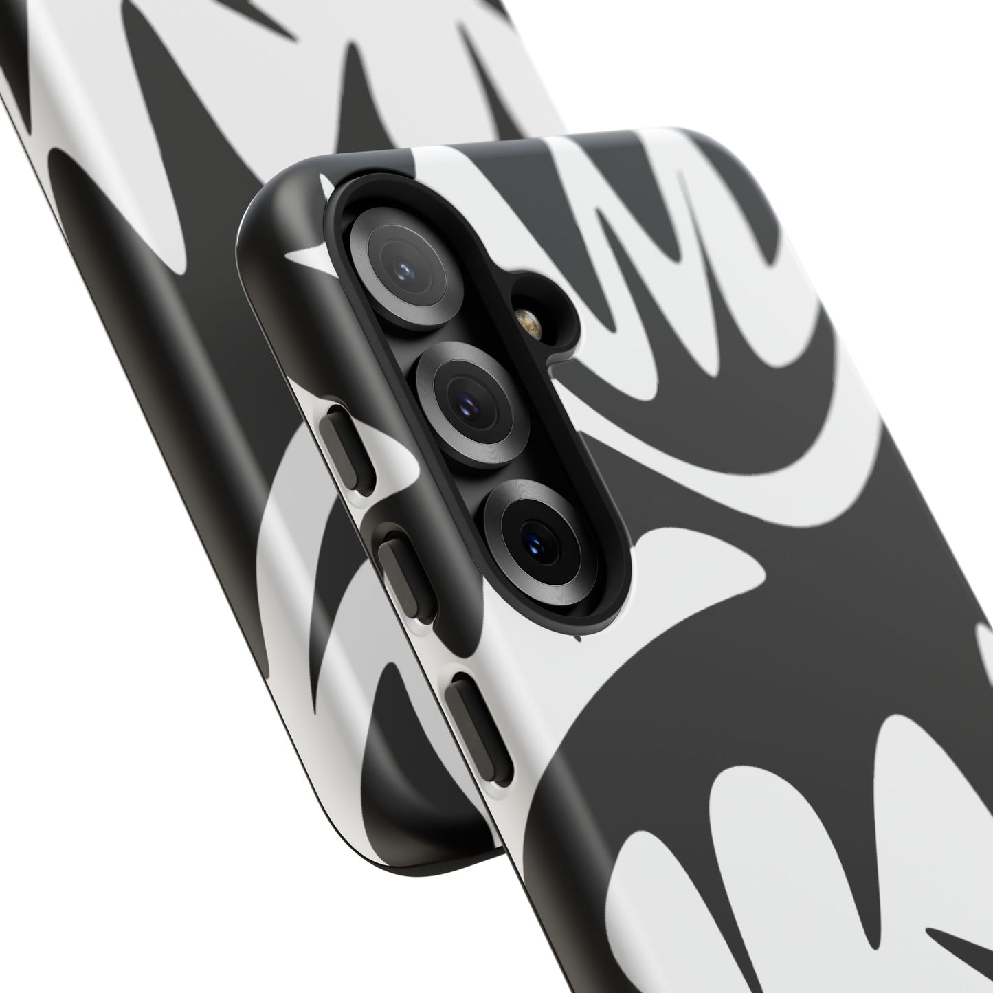 Tough Cases: Bold Black & White Monster Design Phone Case for Trendsetters