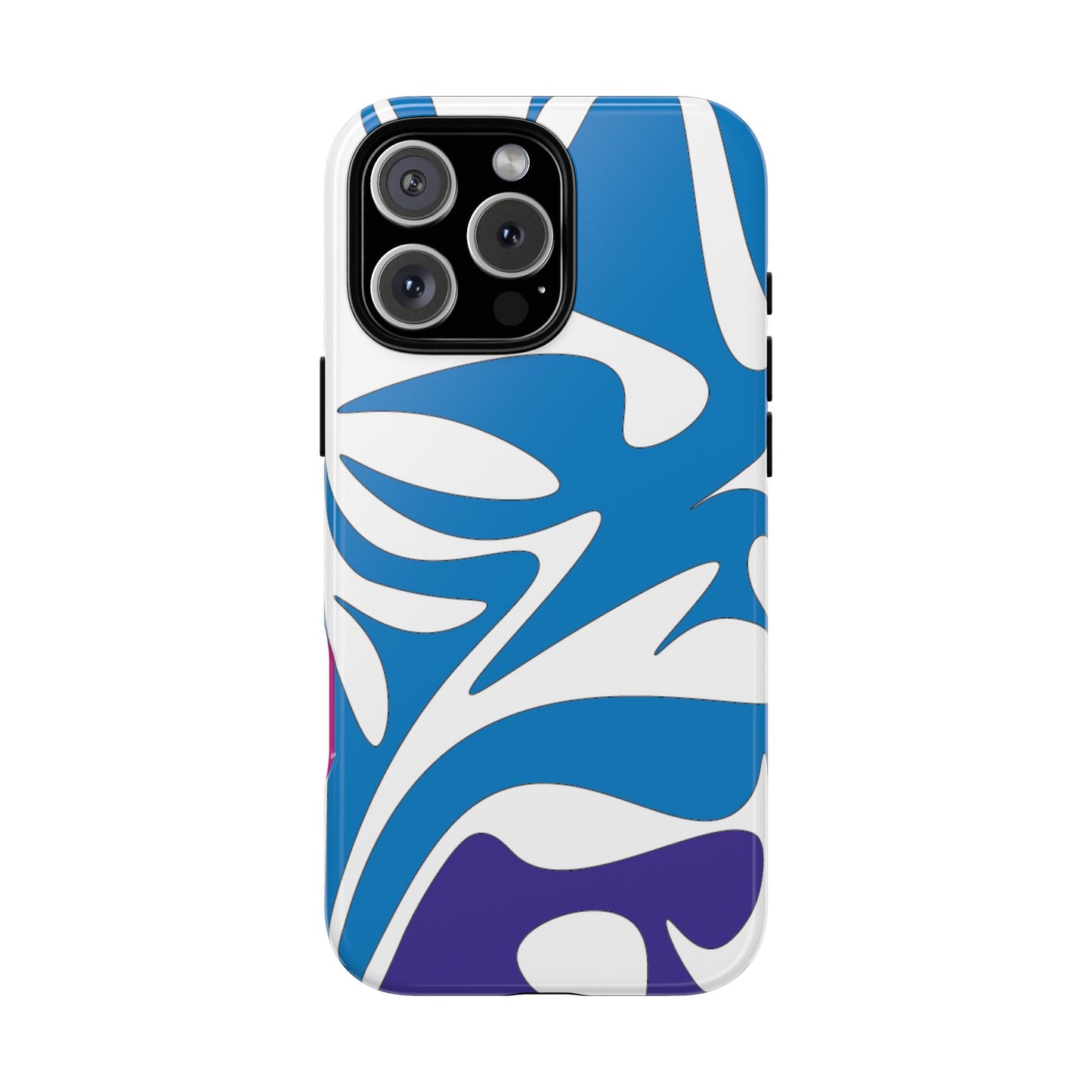 Stylish Tough Phone Case - Blue Abstract Design