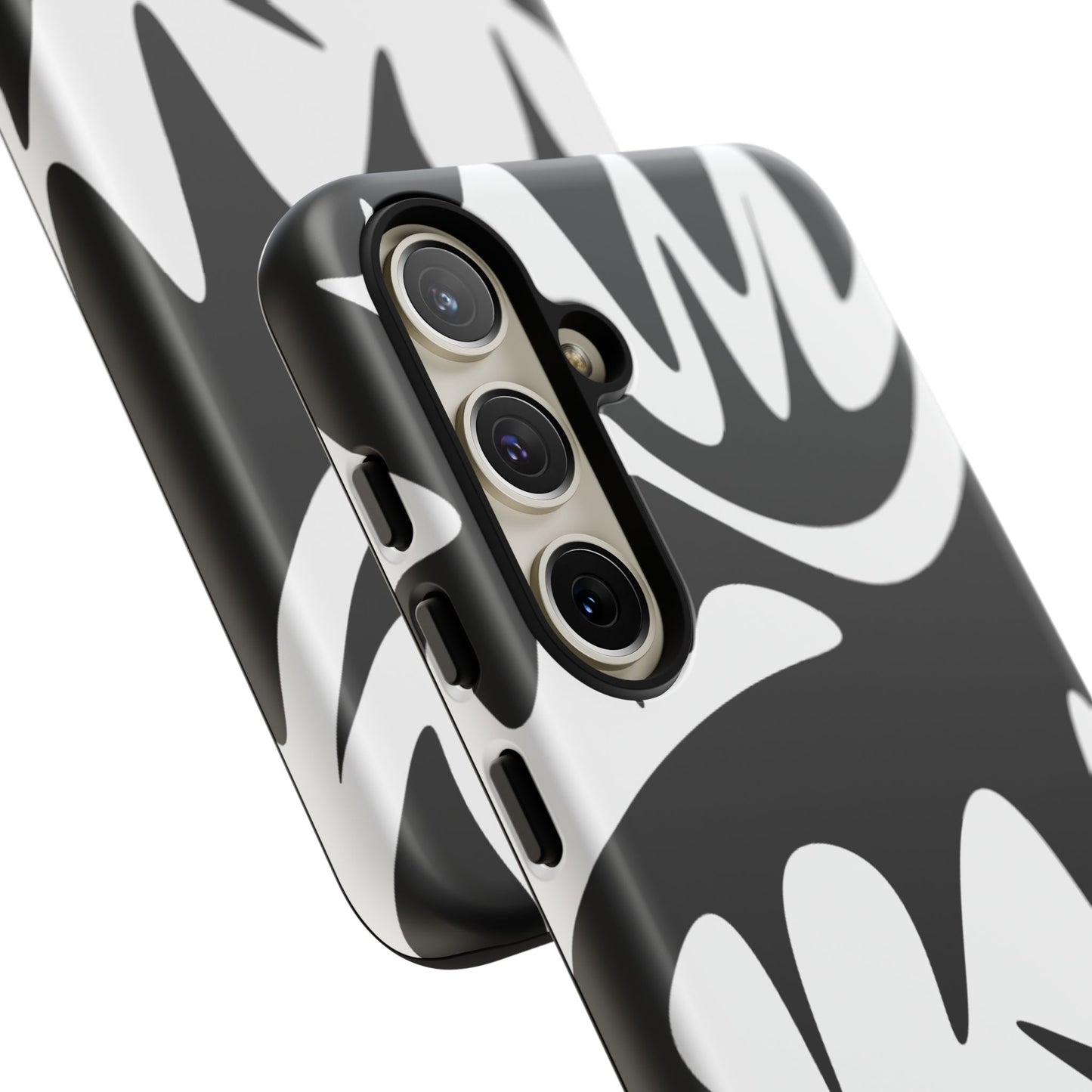 Tough Cases: Bold Black & White Monster Design Phone Case for Trendsetters