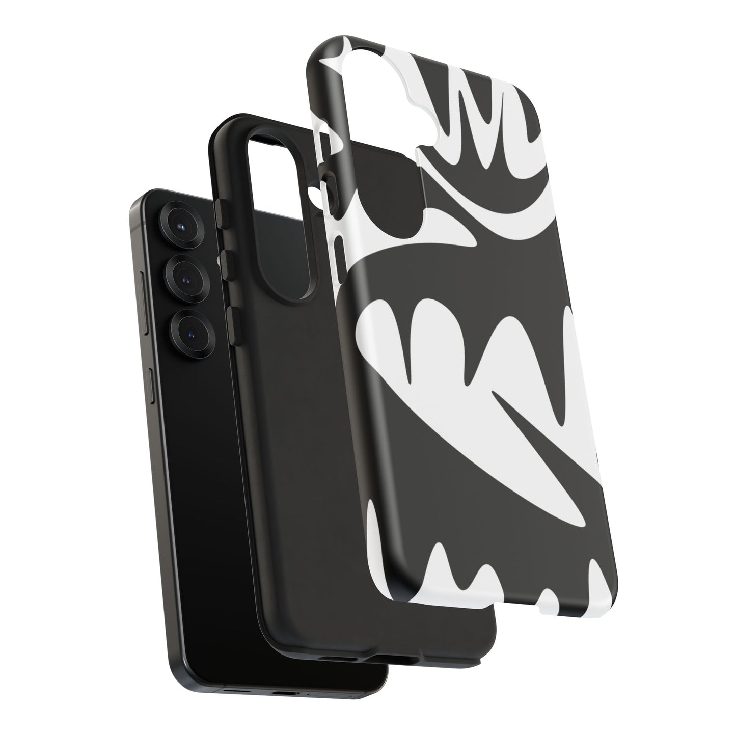 Tough Cases: Bold Black & White Monster Design Phone Case for Trendsetters