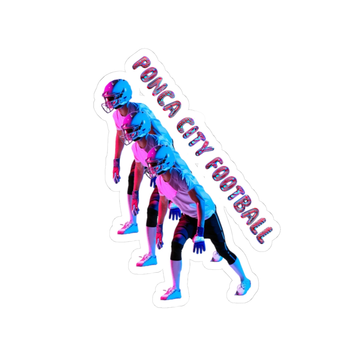 Ponca City Football Kiss-Cut Stickers - Colorful Team Spirit Decals for Fans