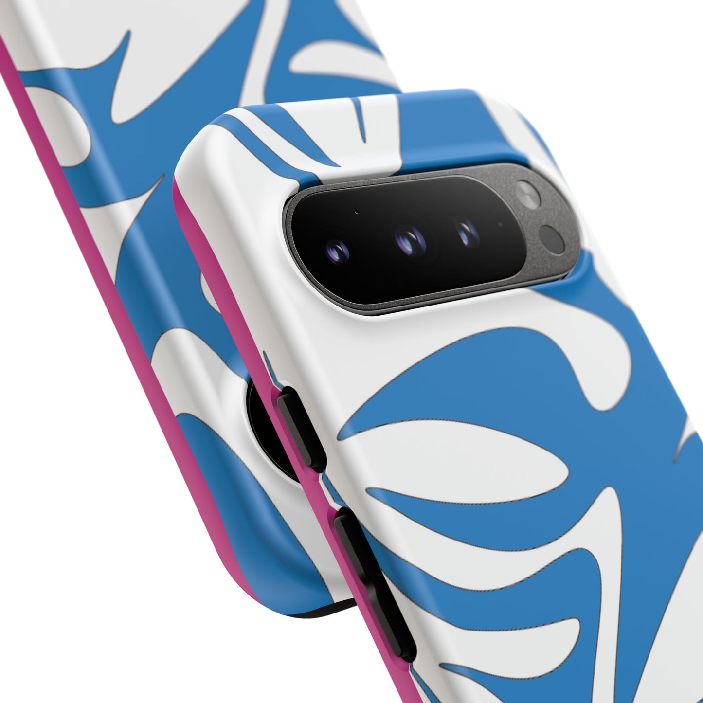 Stylish Tough Phone Case - Blue Abstract Design